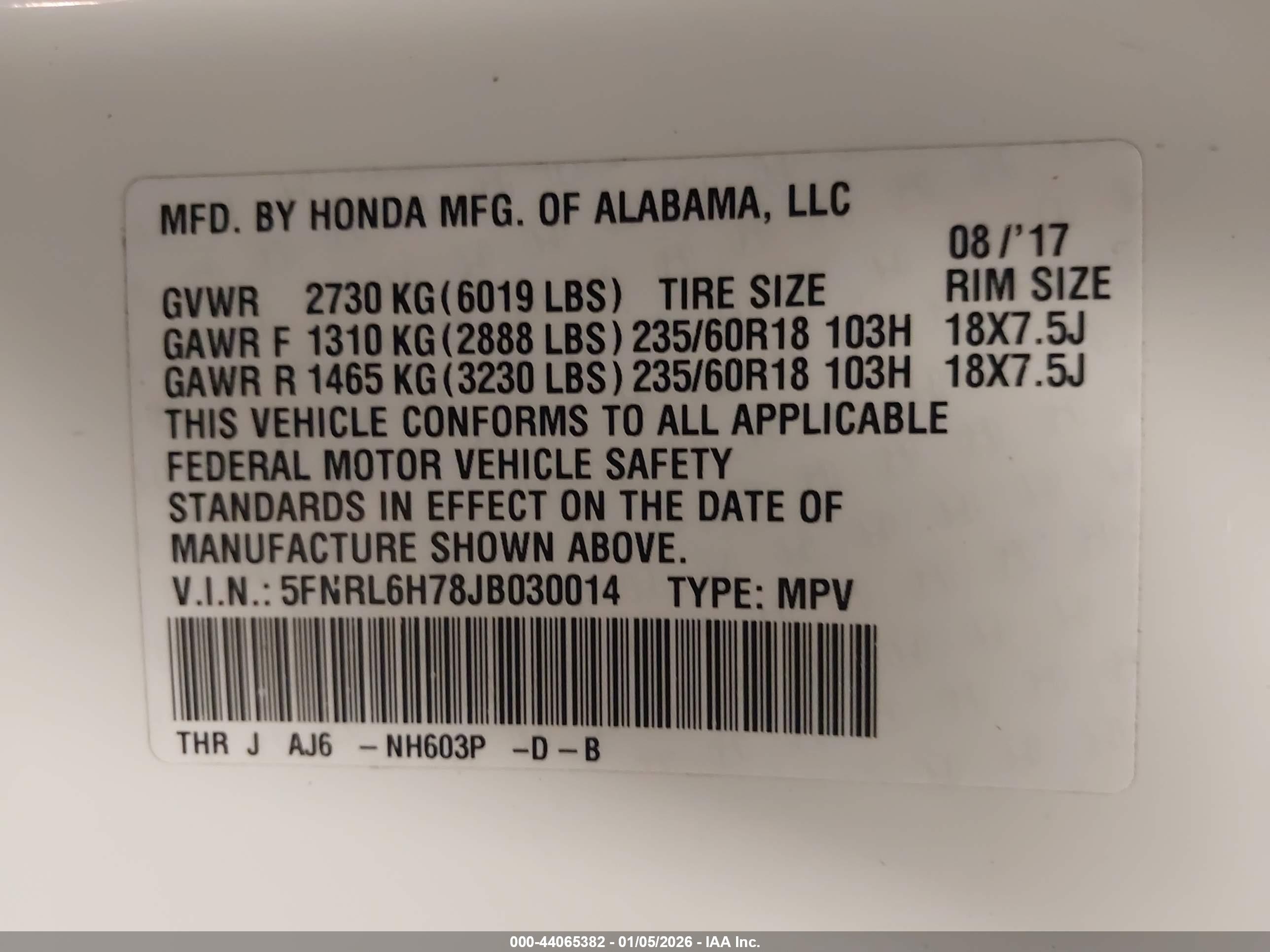 HONDA ODYSSEY image 9