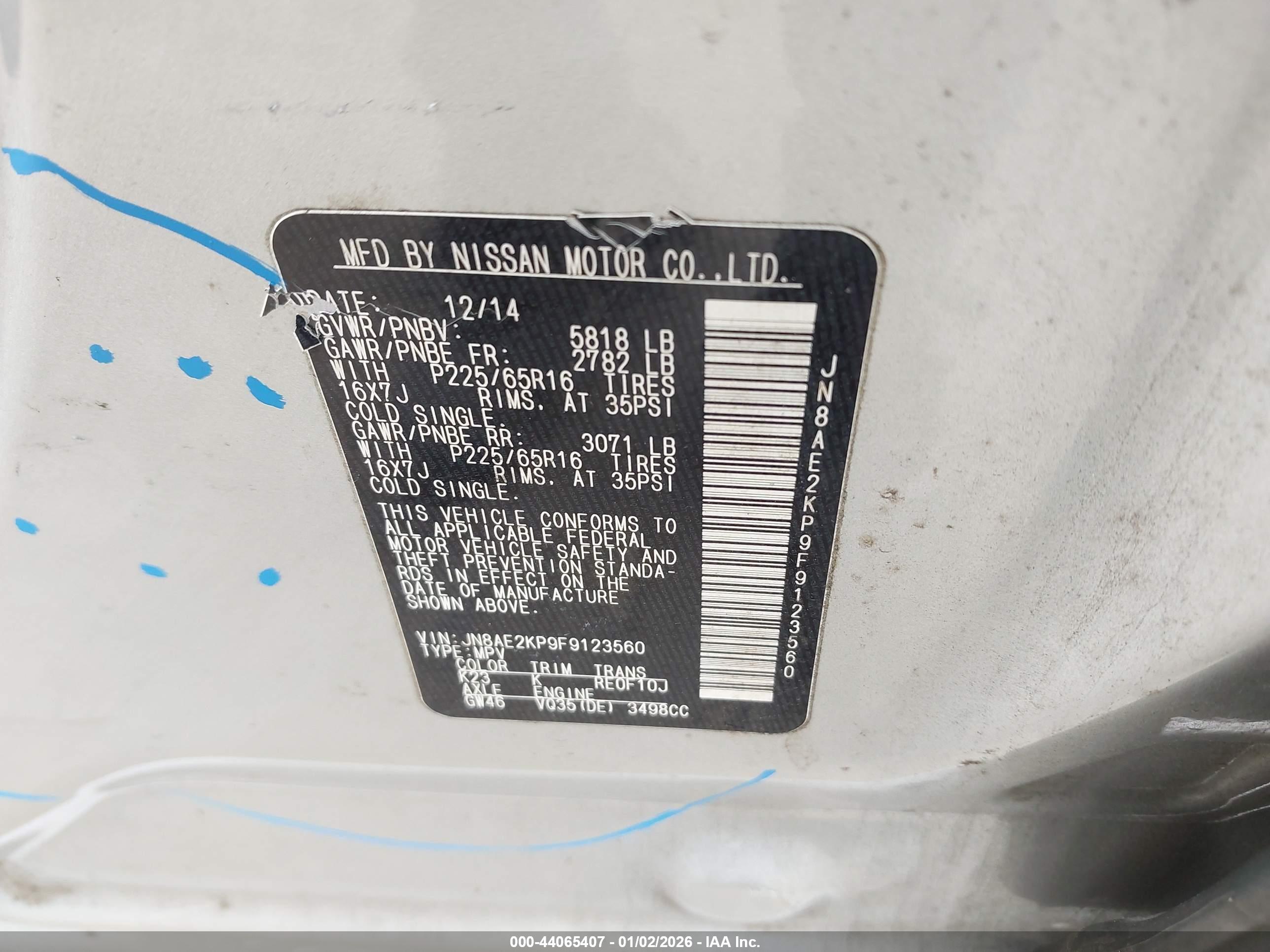 NISSAN QUEST image 9