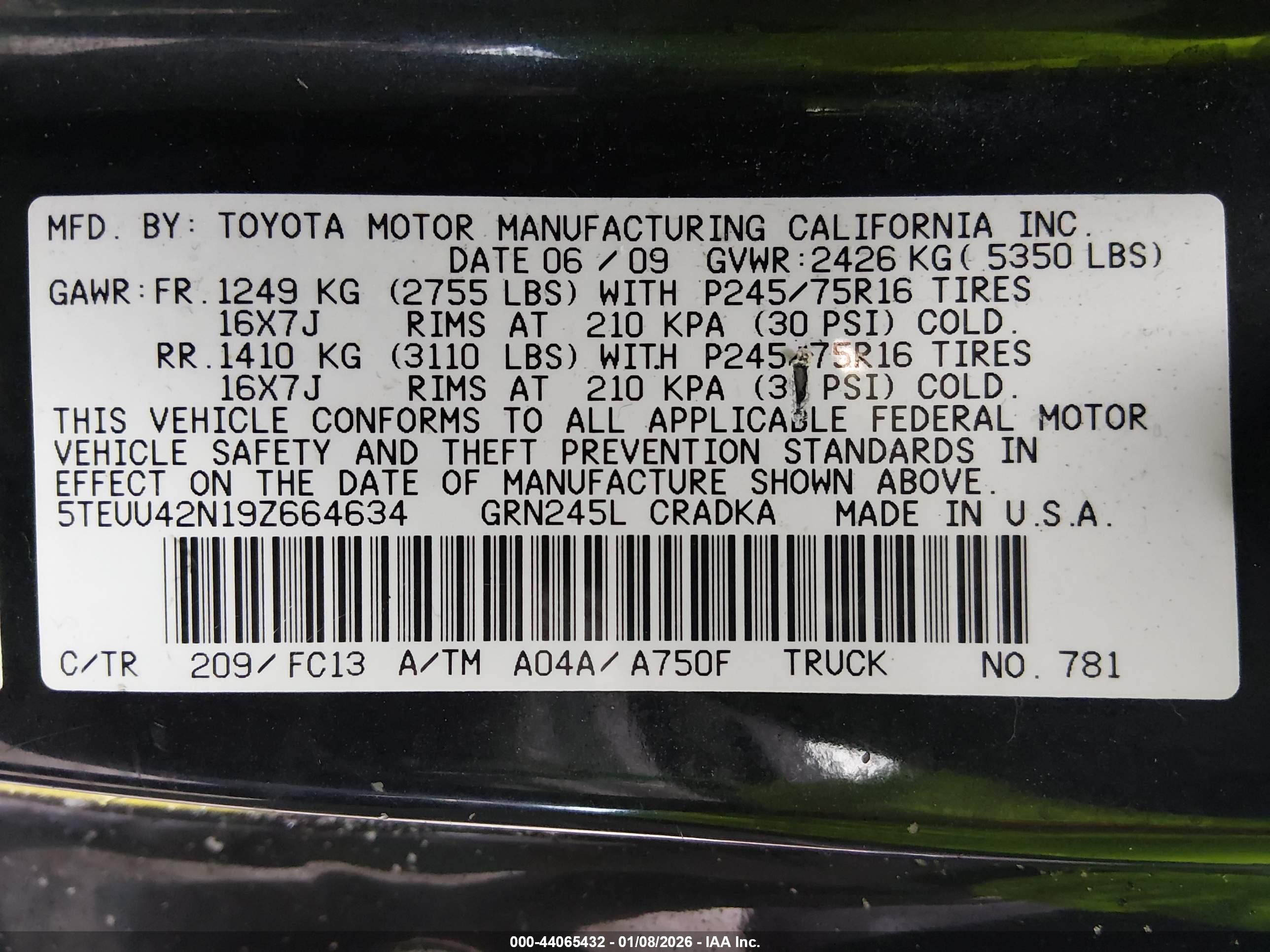 TOYOTA TACOMA image 9
