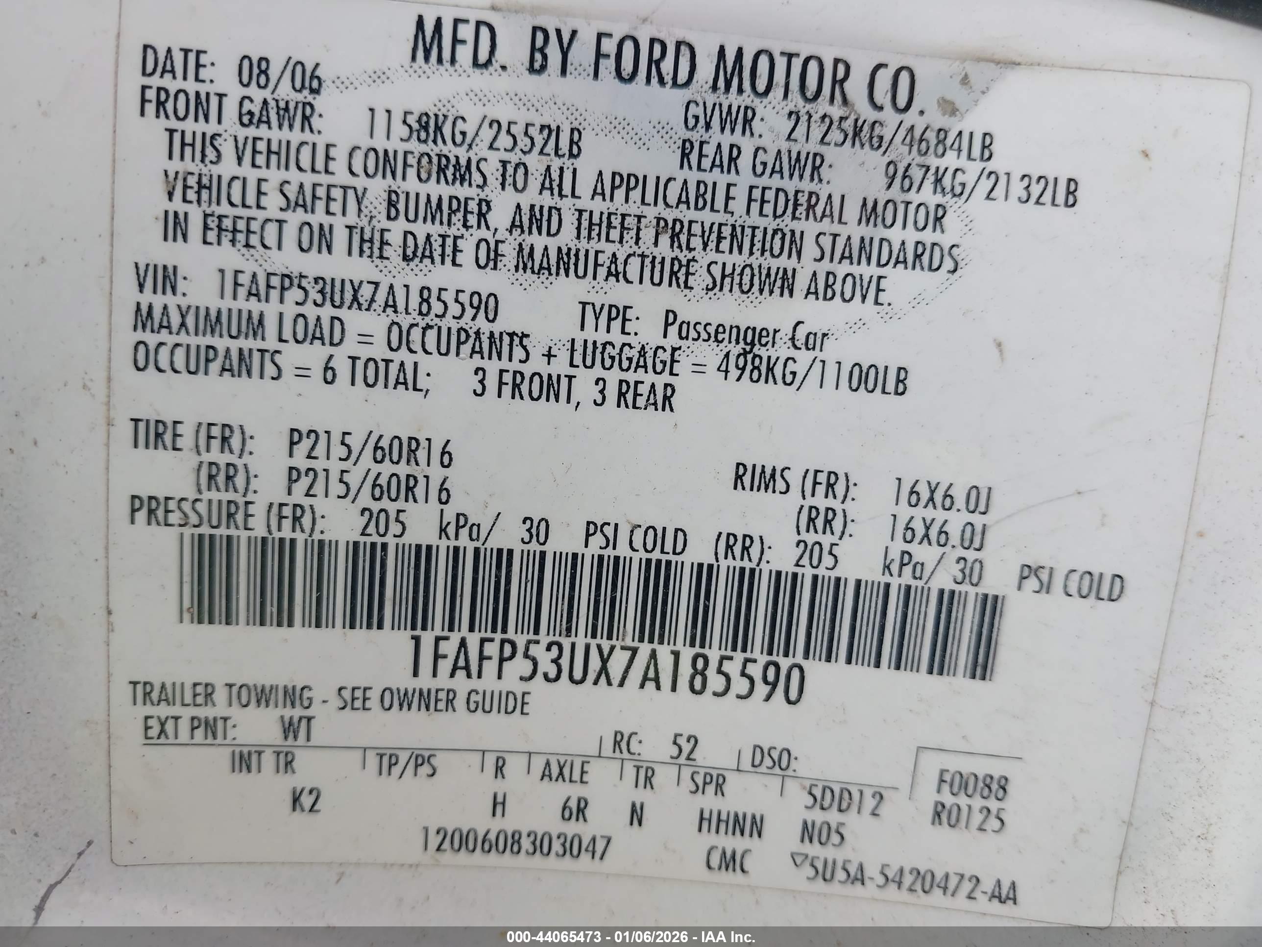 FORD TAURUS image 9