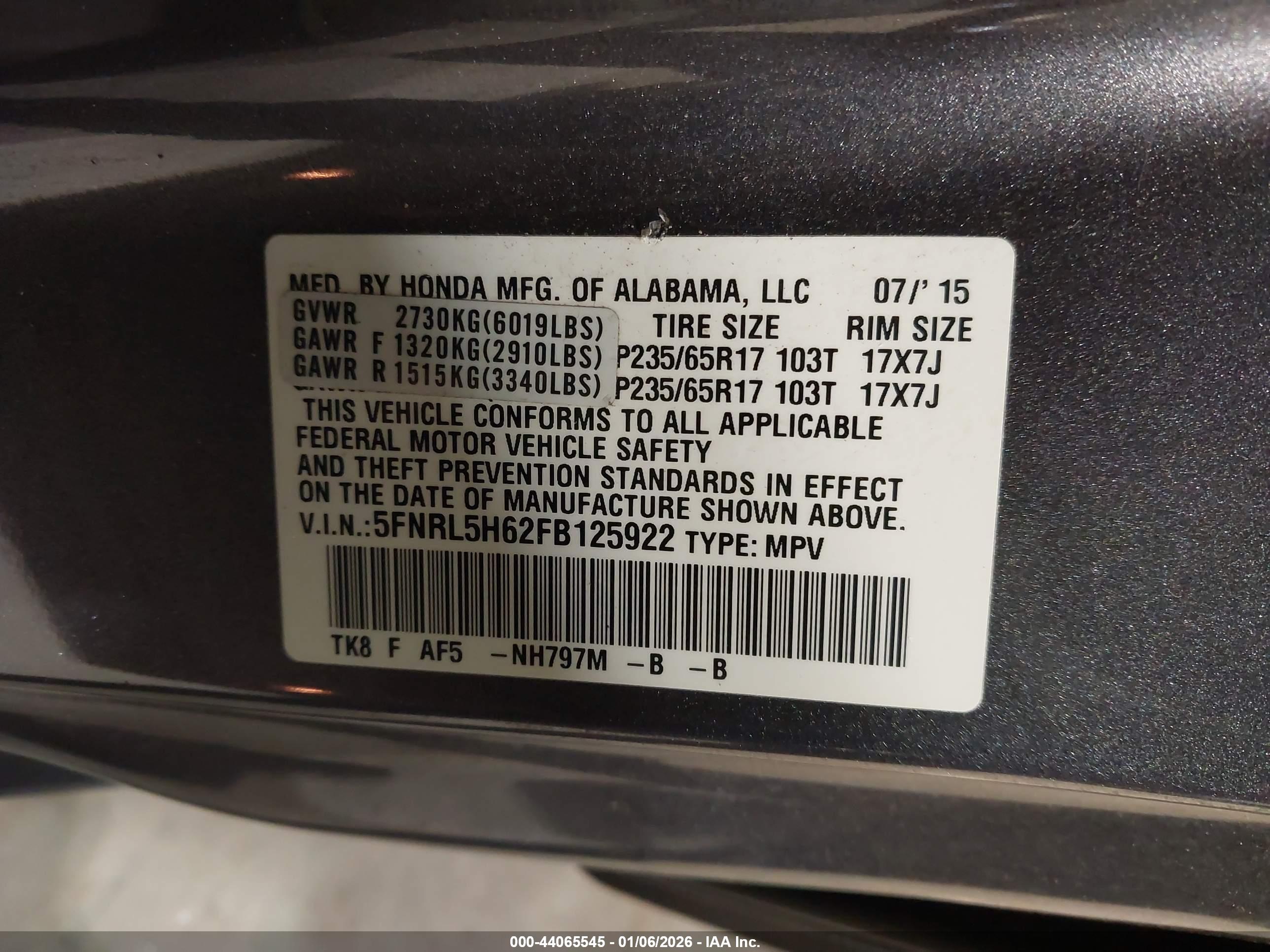 HONDA ODYSSEY image 9