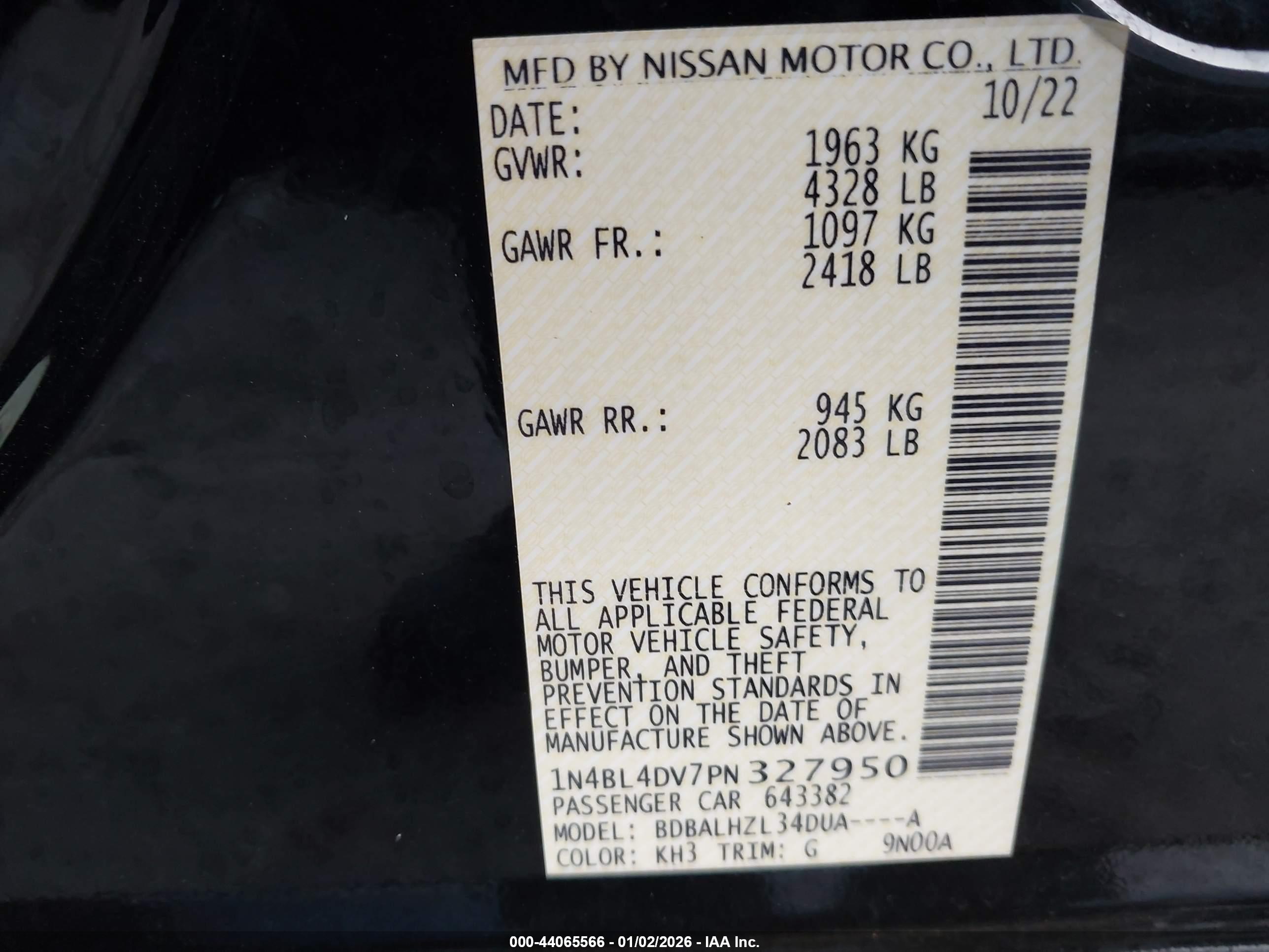 NISSAN ALTIMA image 9