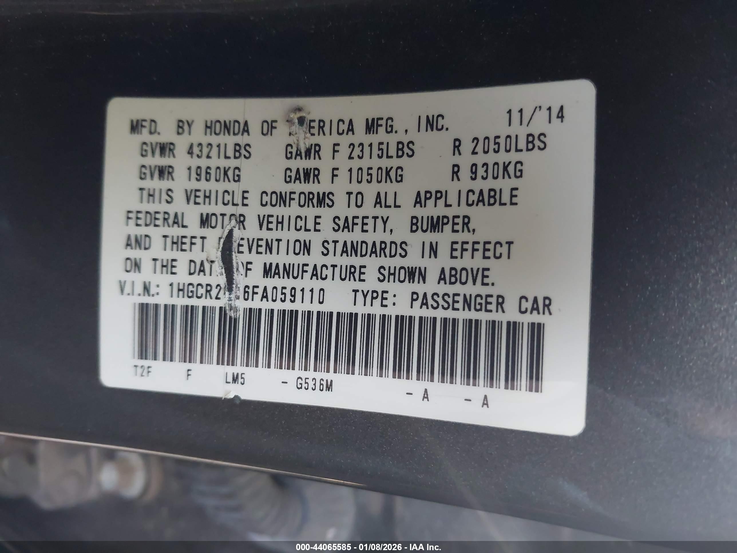 HONDA ACCORD image 9