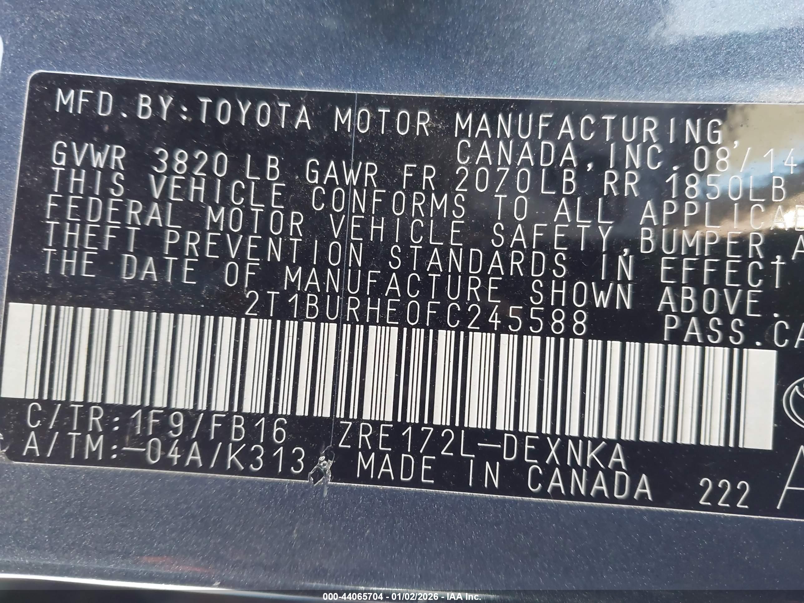 TOYOTA COROLLA image 9