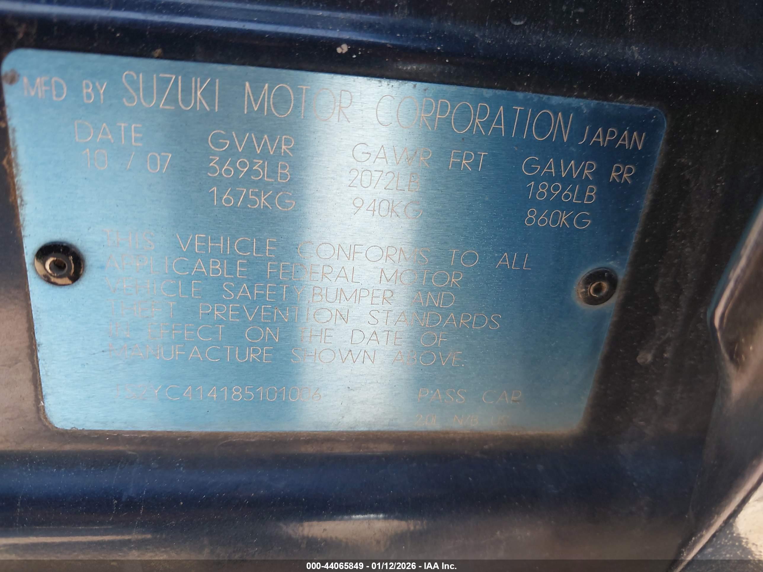 SUZUKI SX4 image 9