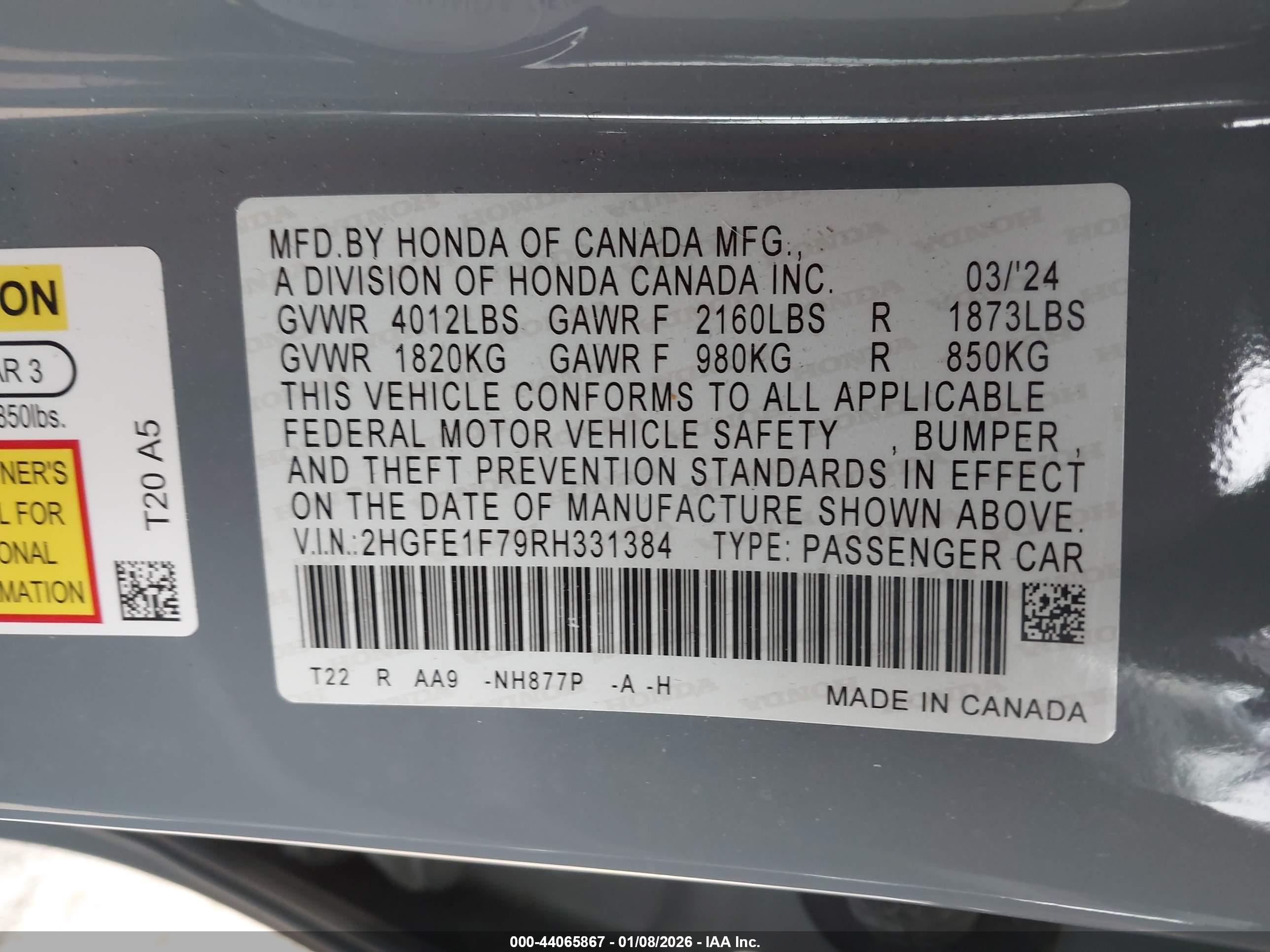 HONDA CIVIC image 9