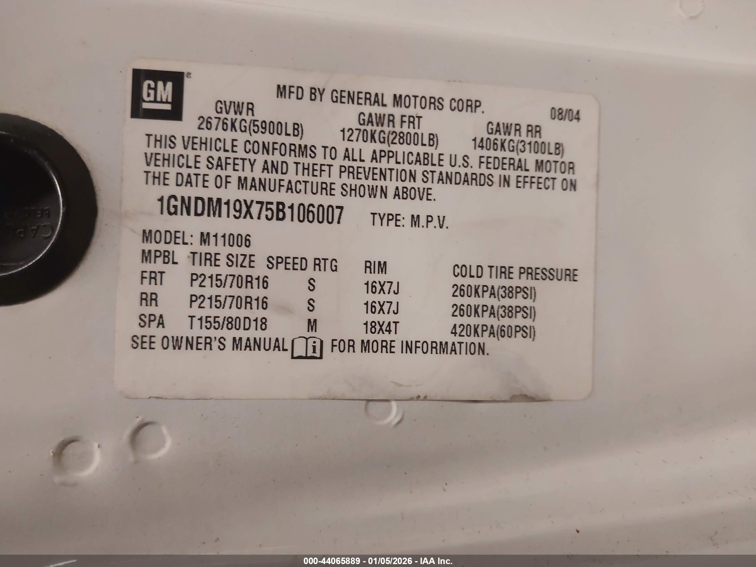 CHEVROLET ASTRO image 9