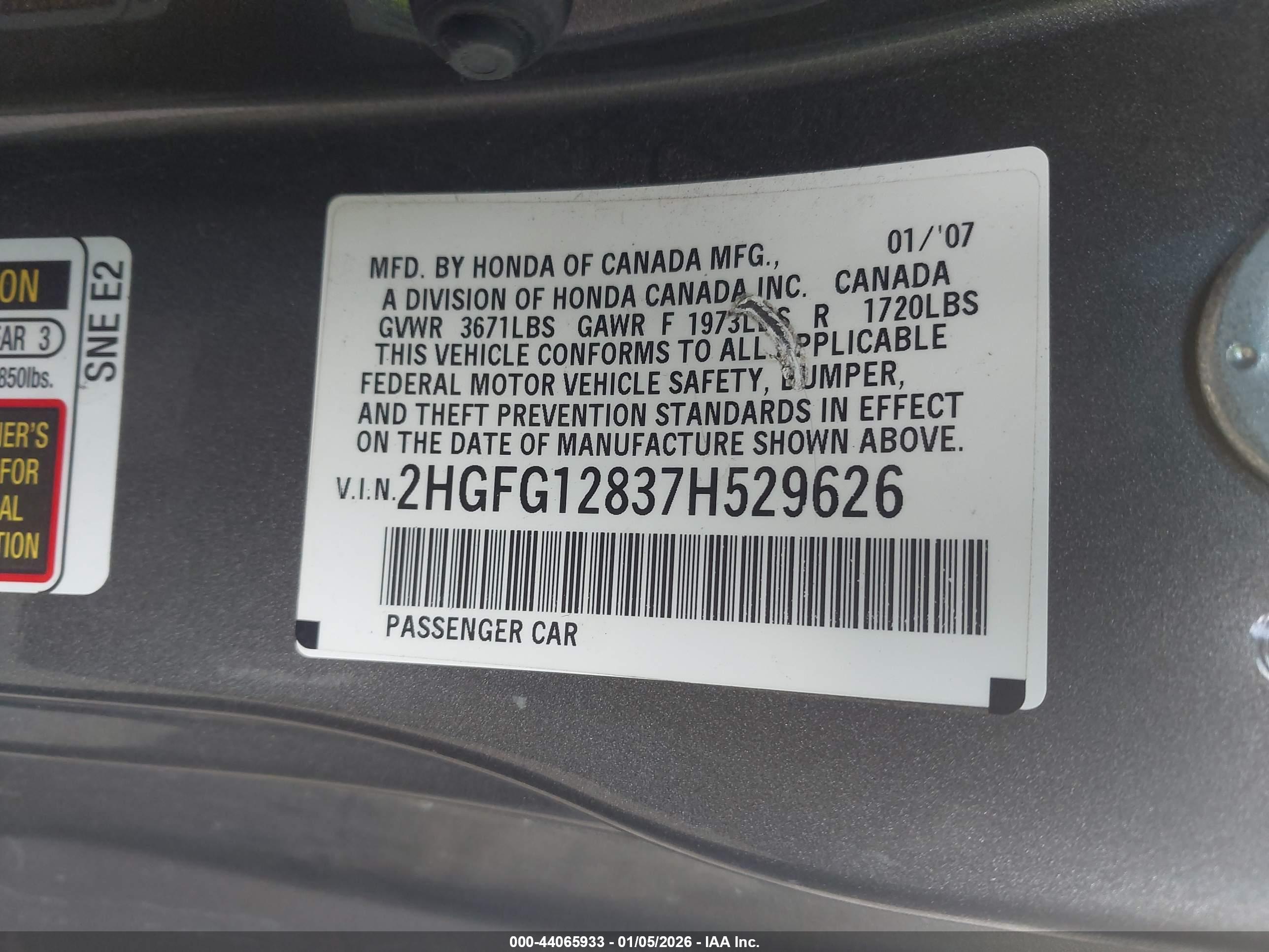 HONDA CIVIC image 9