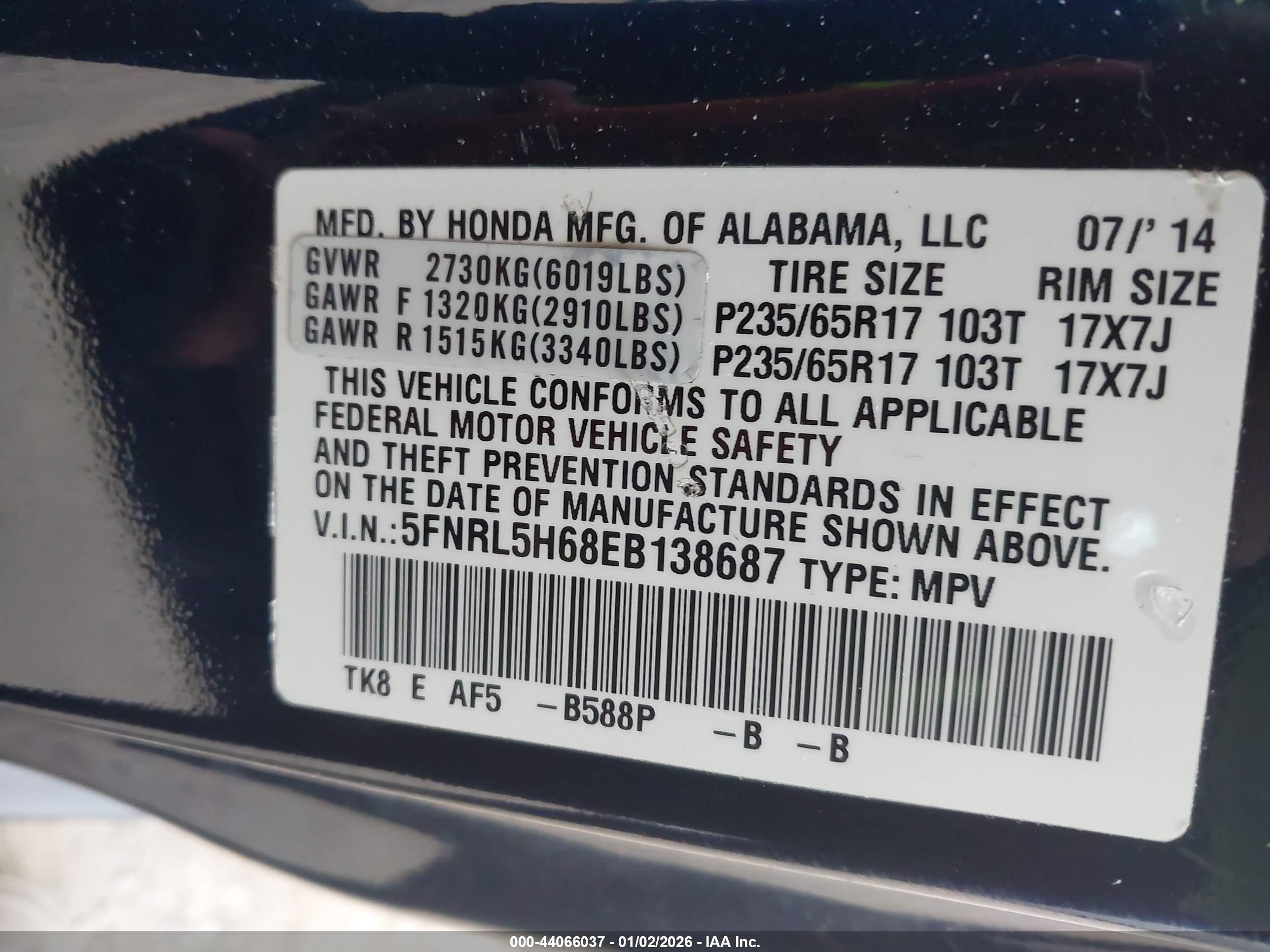 HONDA ODYSSEY image 9
