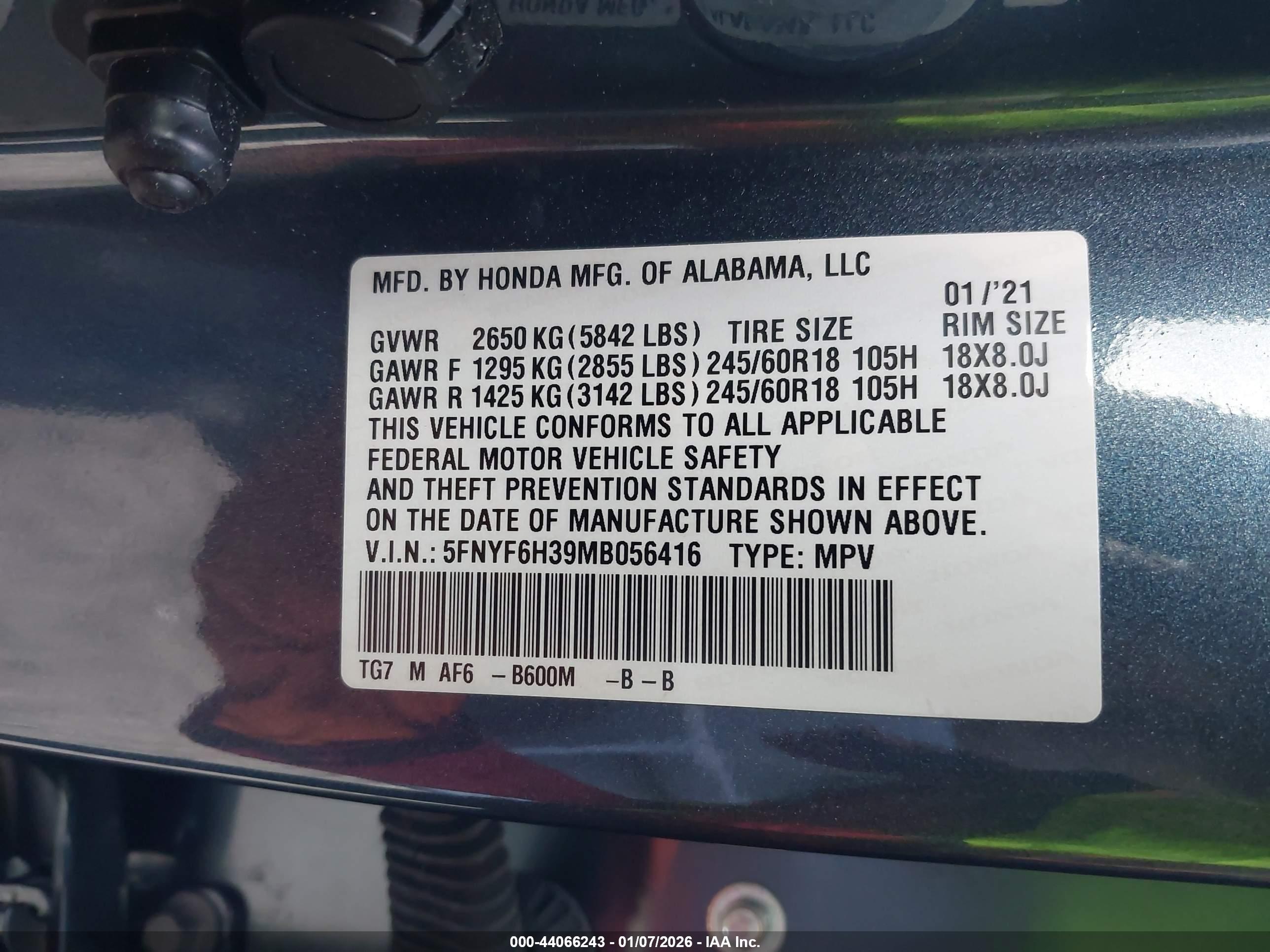 HONDA PILOT image 9