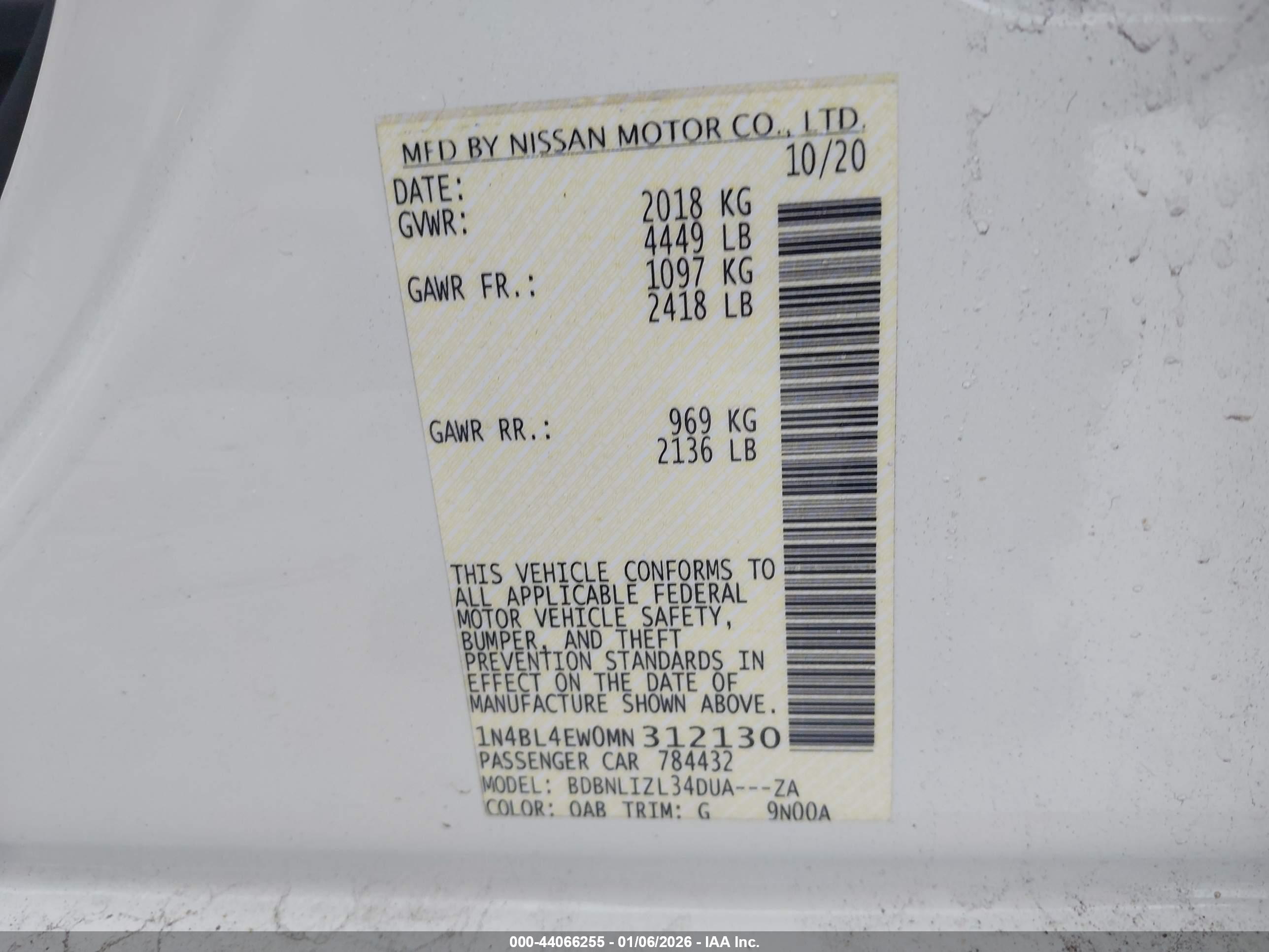 NISSAN ALTIMA image 9