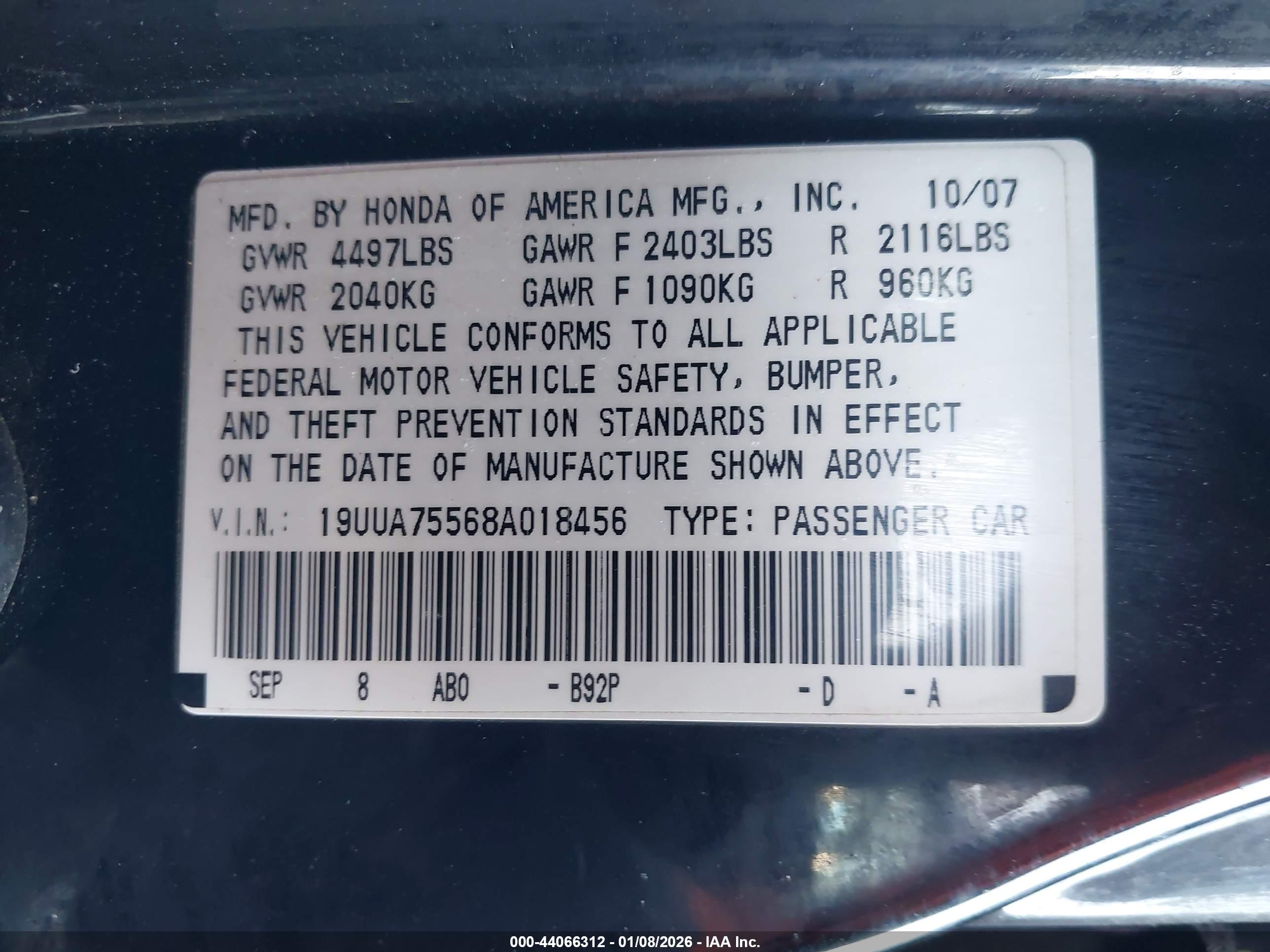 ACURA TL image 9