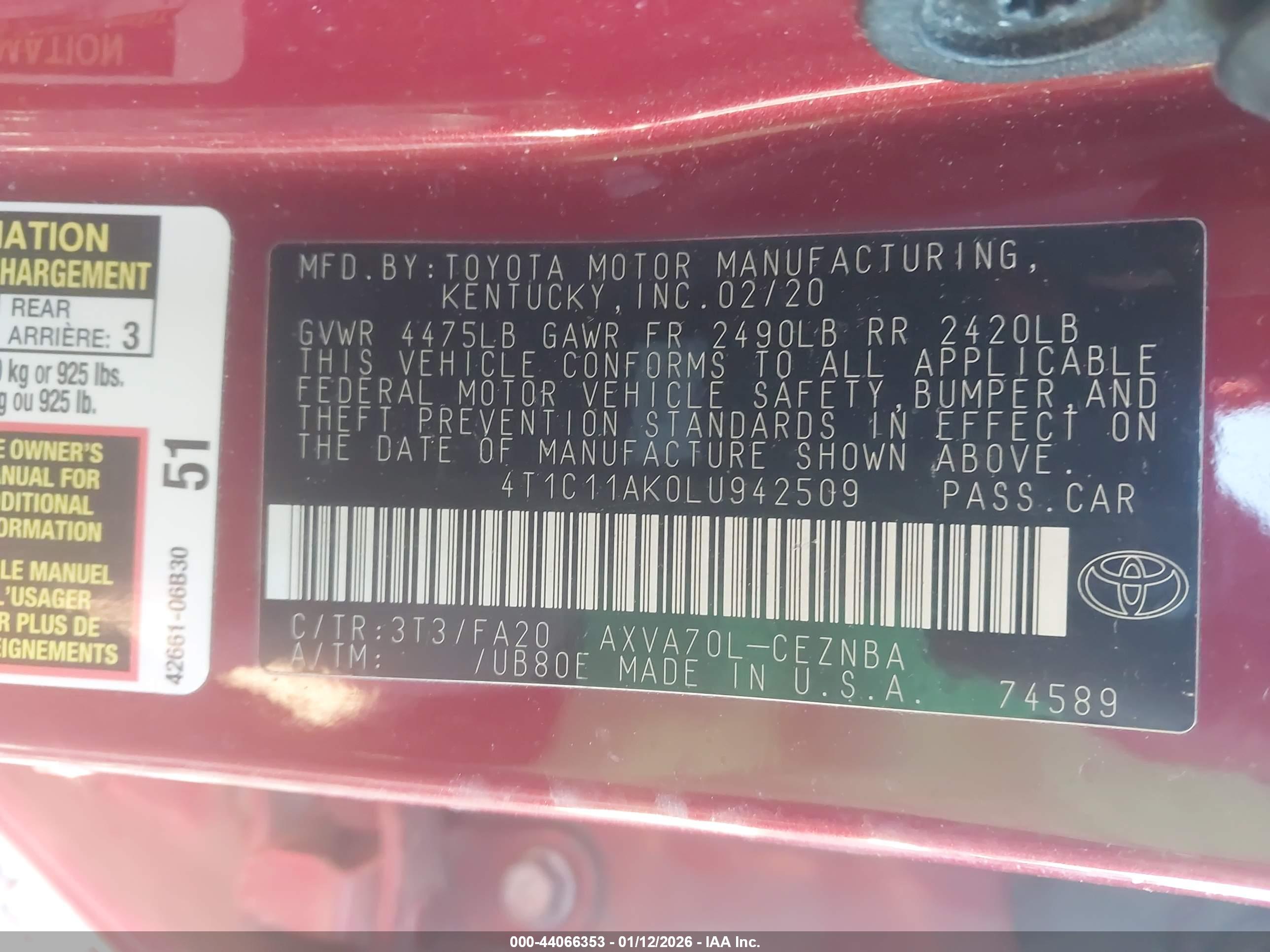 TOYOTA CAMRY image 9