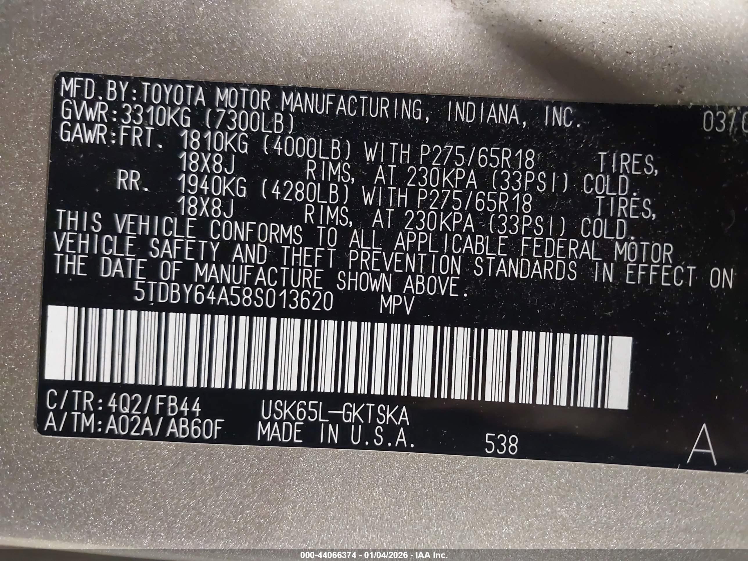 TOYOTA SEQUOIA image 9