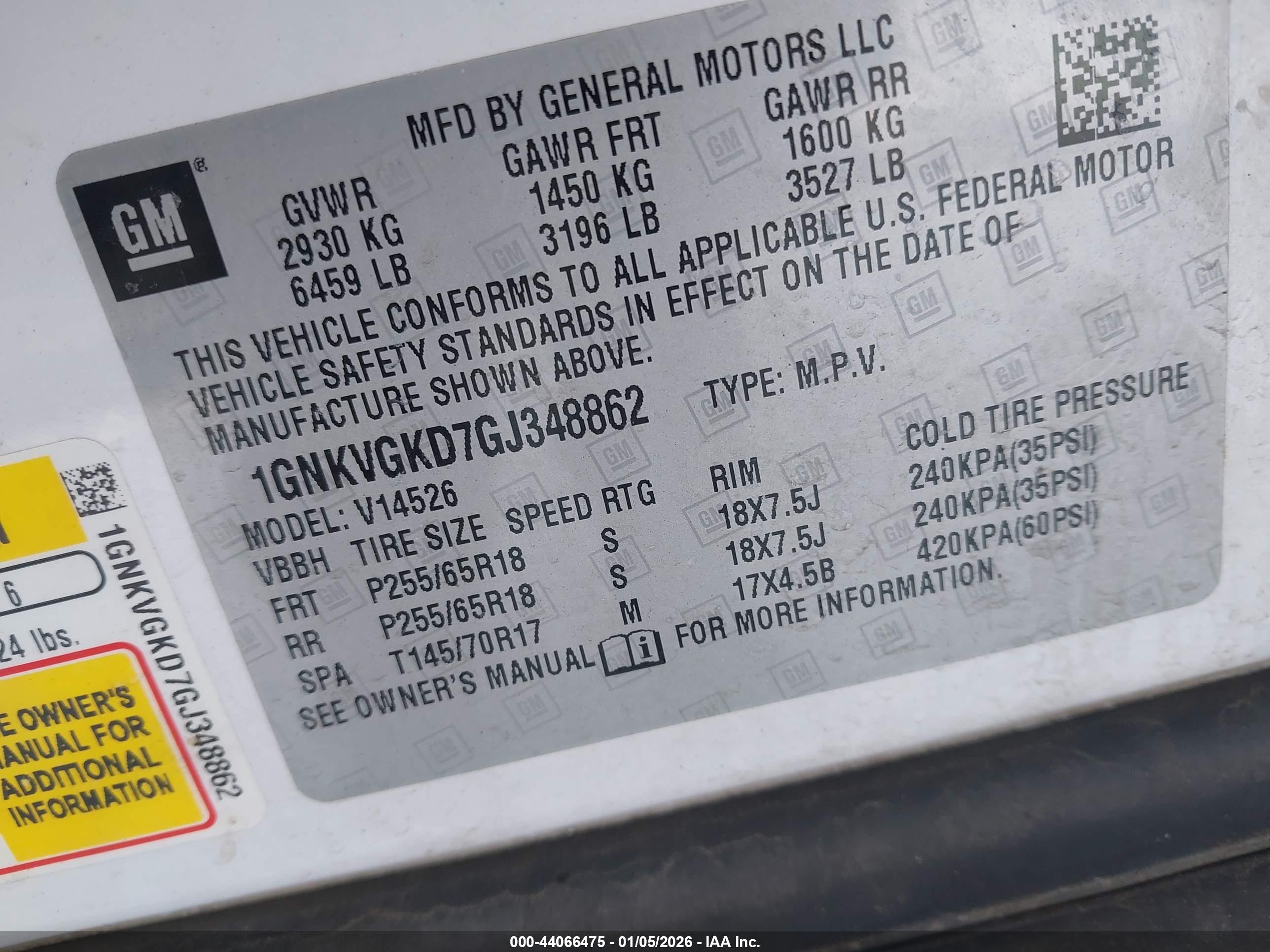 CHEVROLET TRAVERSE image 9