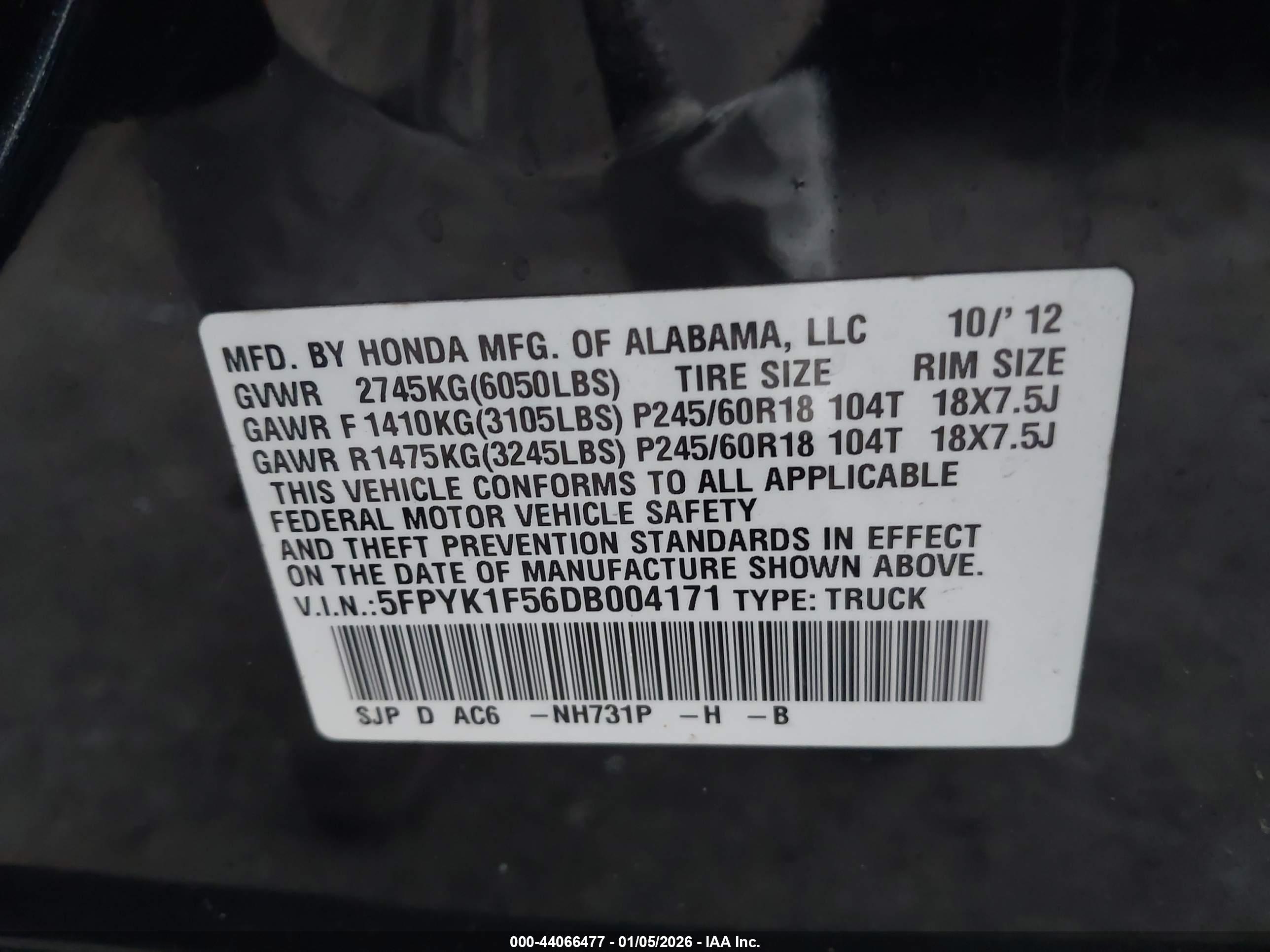 HONDA RIDGELINE image 9