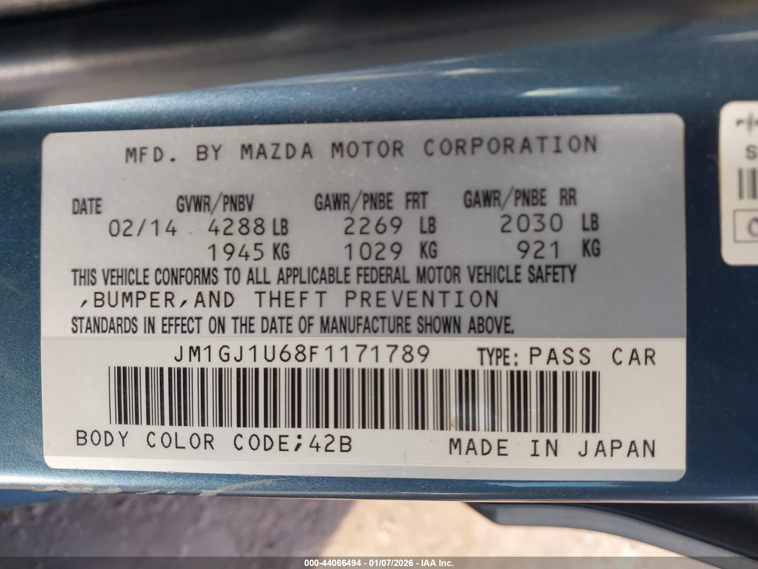 MAZDA MAZDA6 image 9