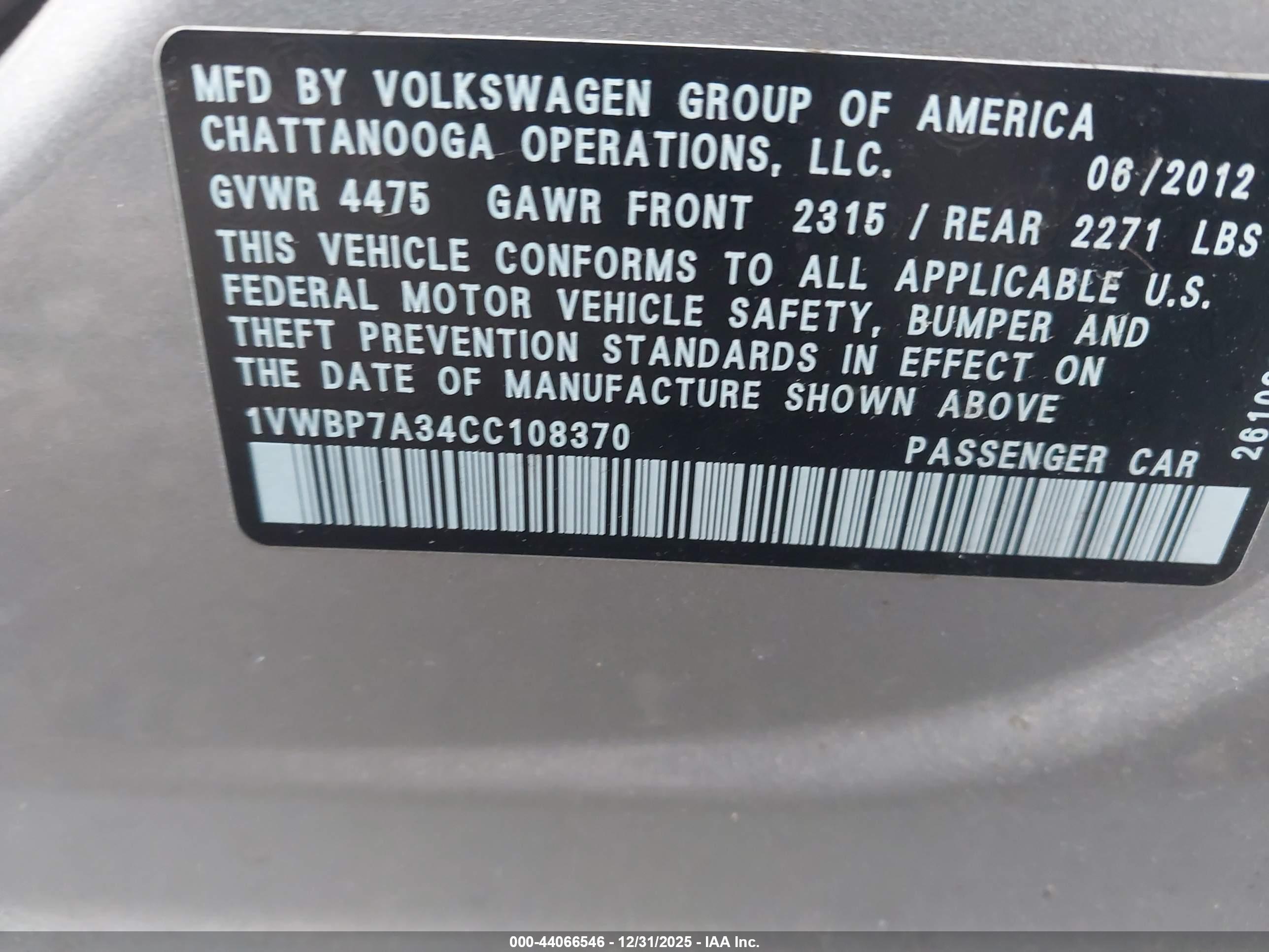 VOLKSWAGEN PASSAT image 9