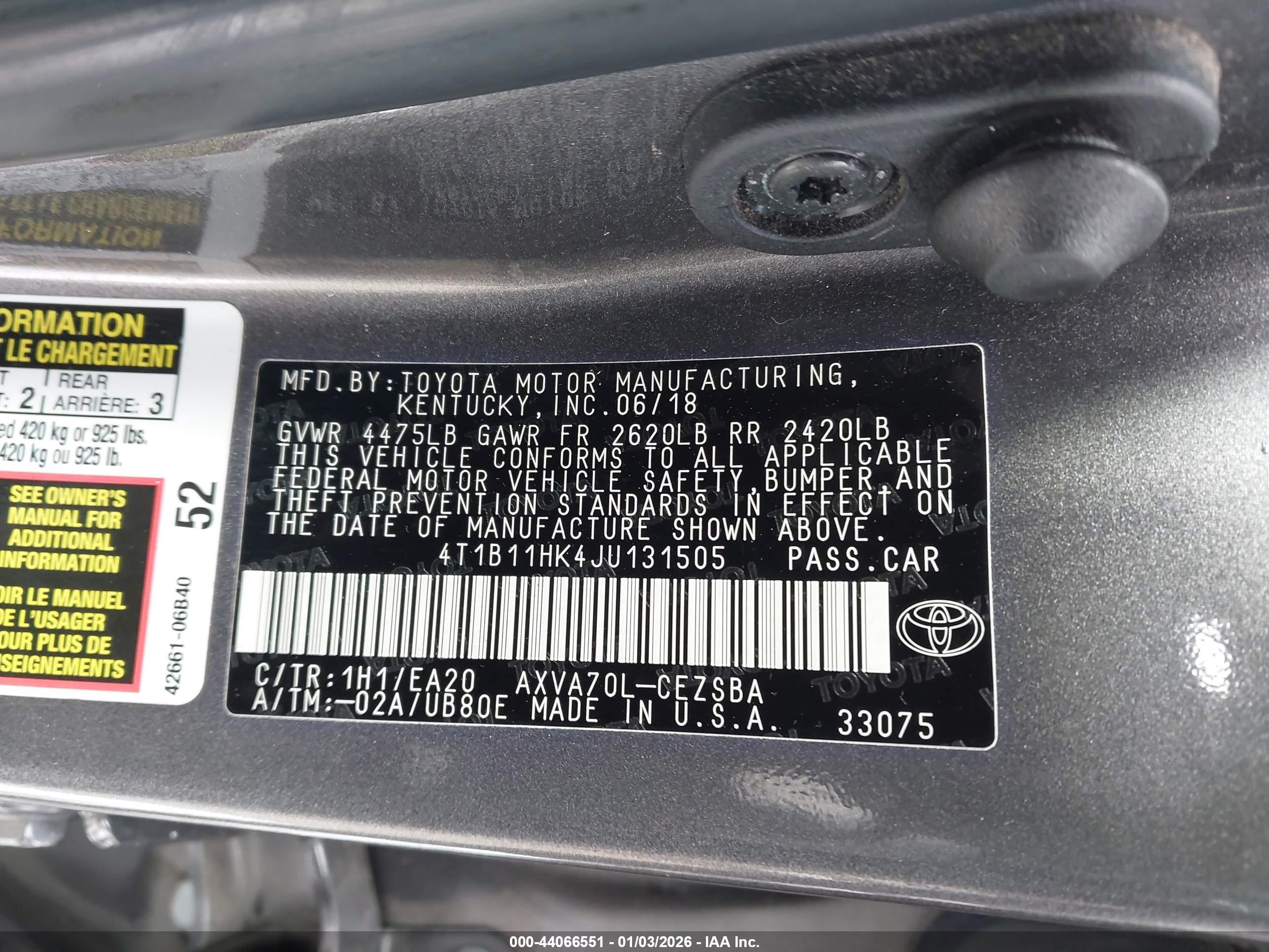 TOYOTA CAMRY image 9