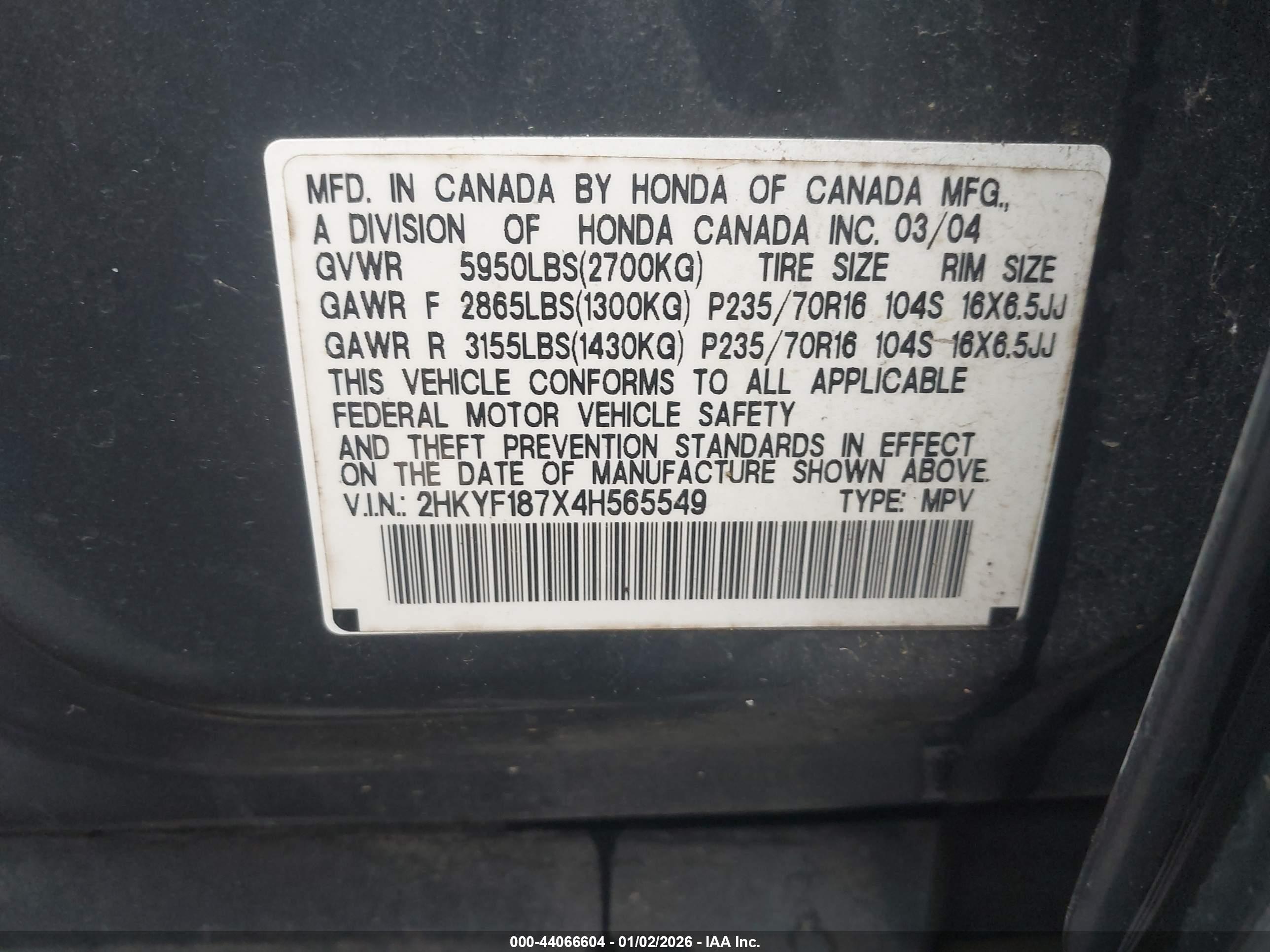 HONDA PILOT image 9
