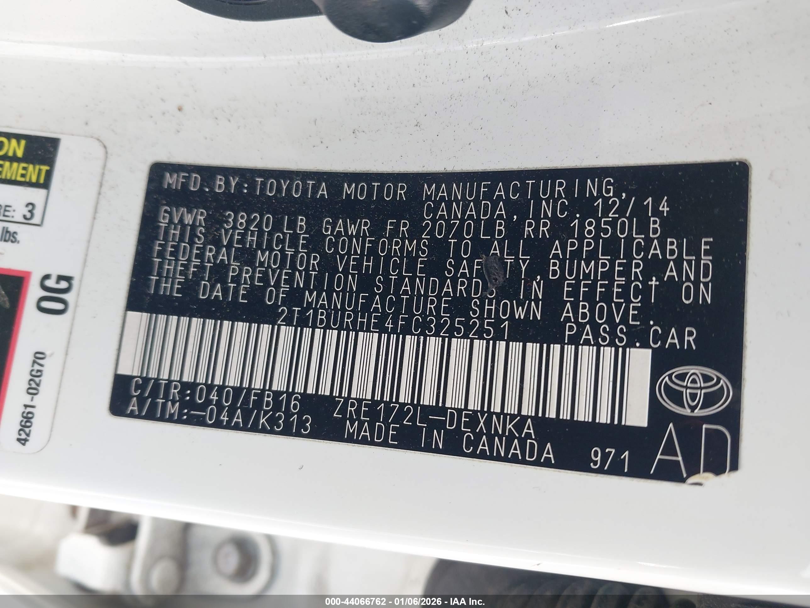 TOYOTA COROLLA image 9