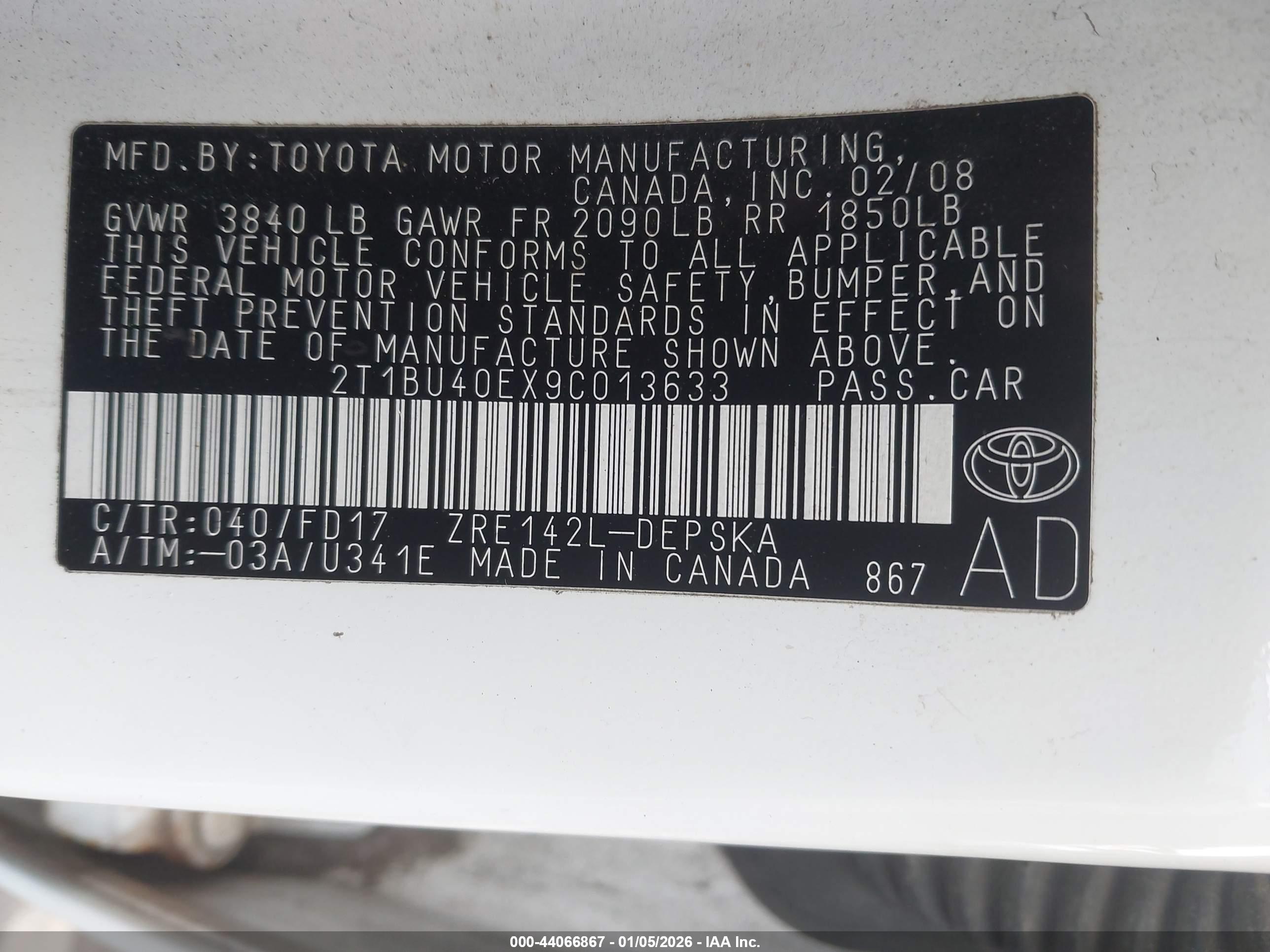 TOYOTA COROLLA image 9