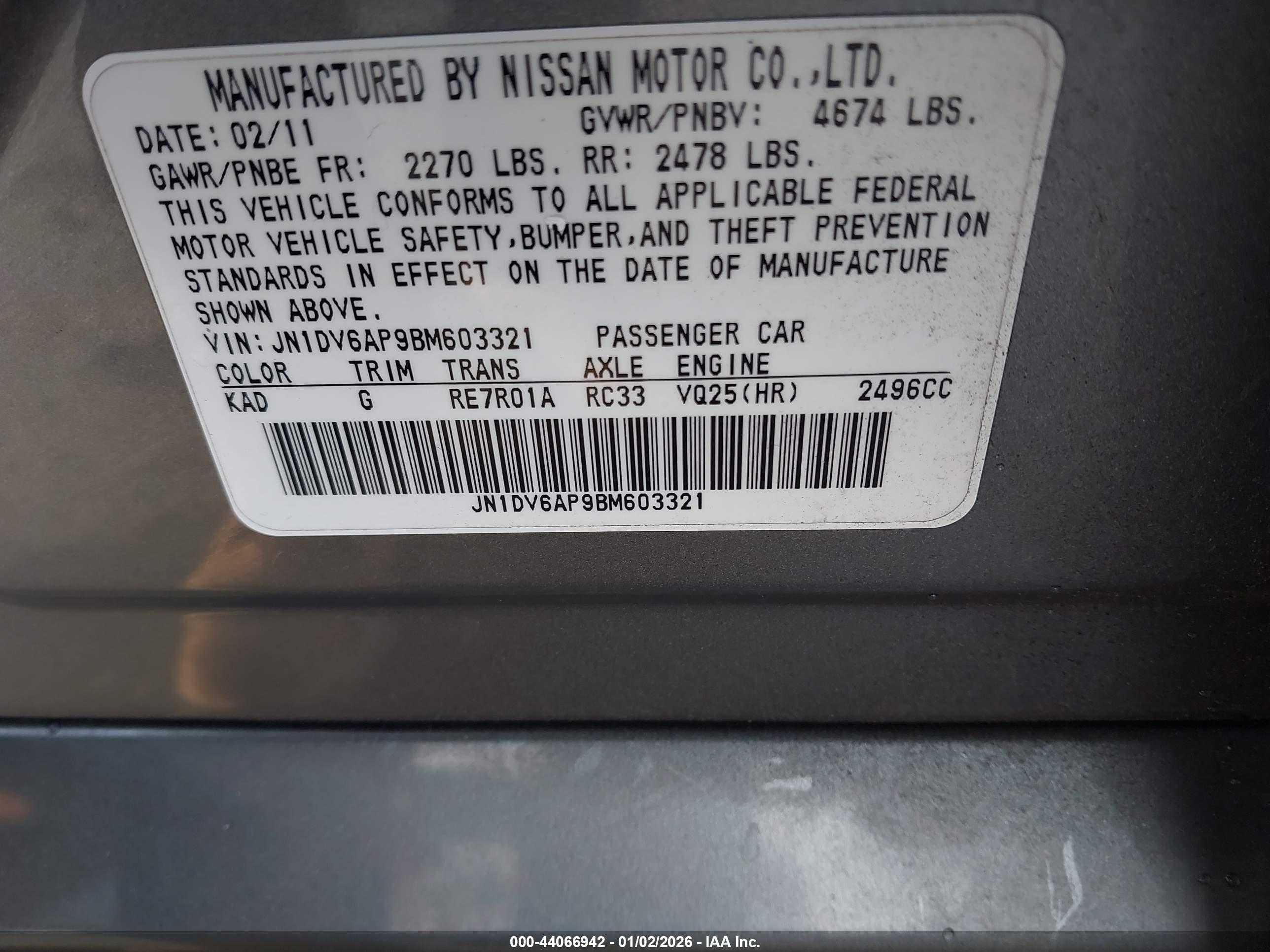INFINITI G25 image 9