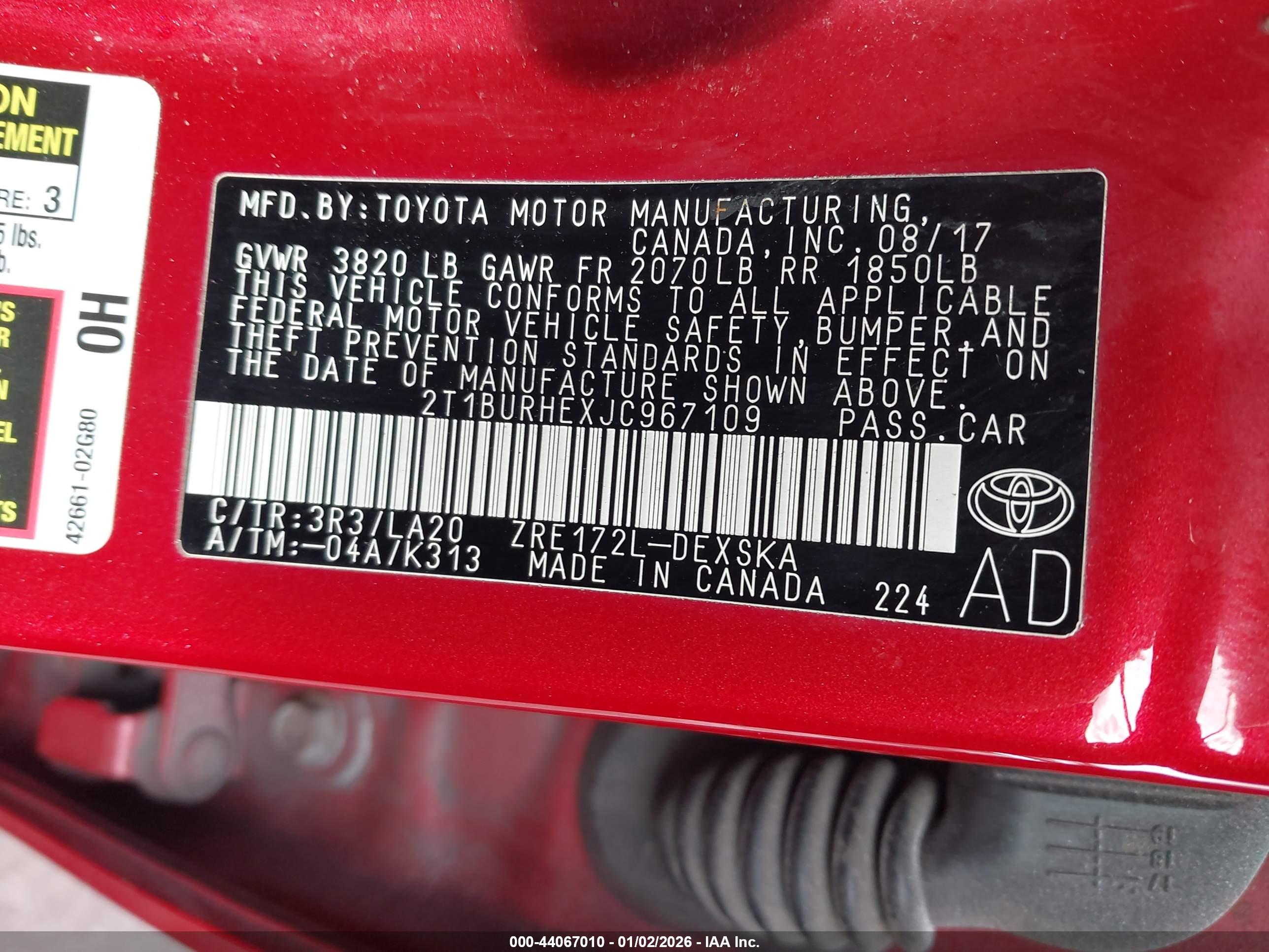 TOYOTA COROLLA image 9