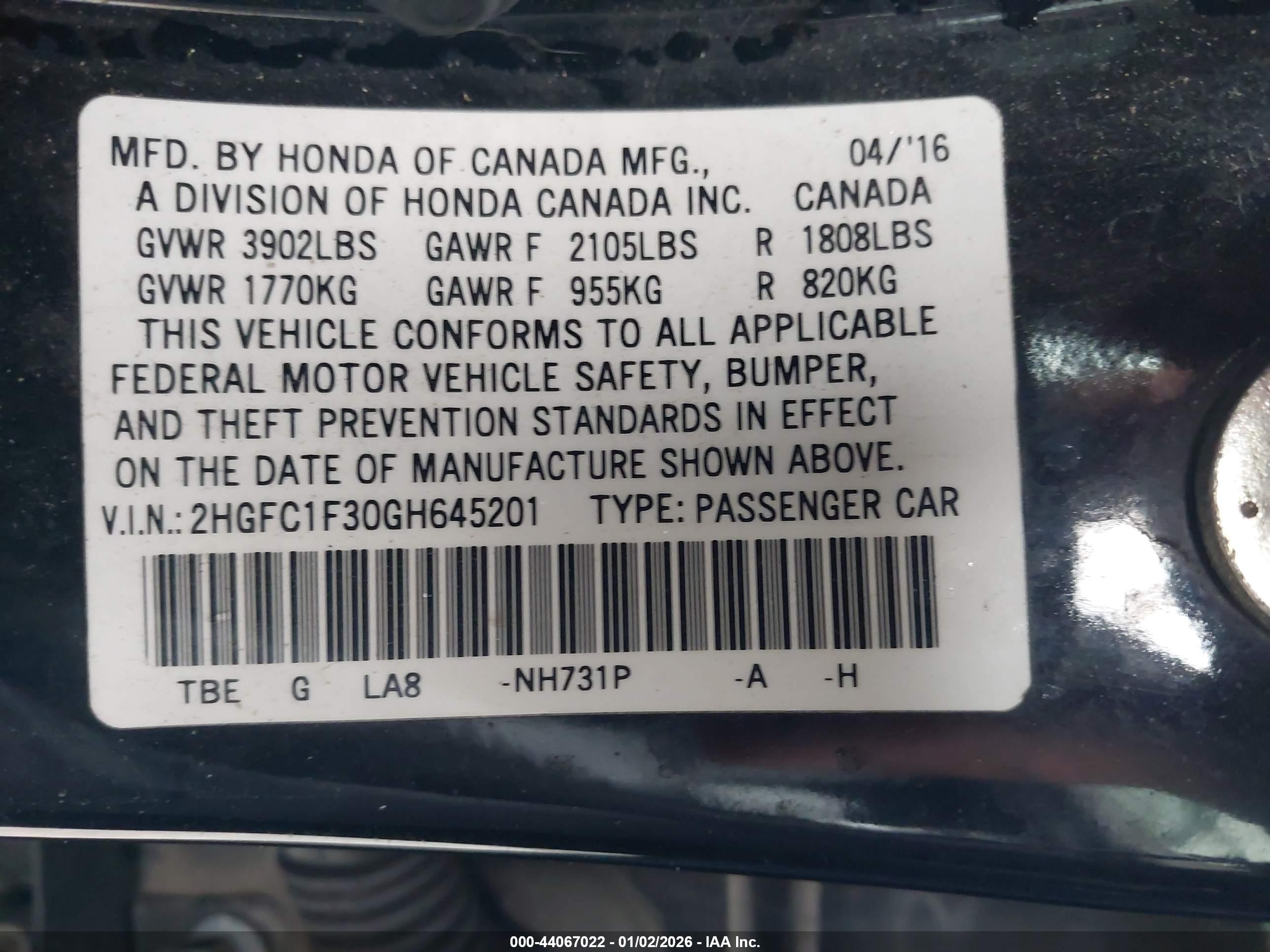 HONDA CIVIC image 9