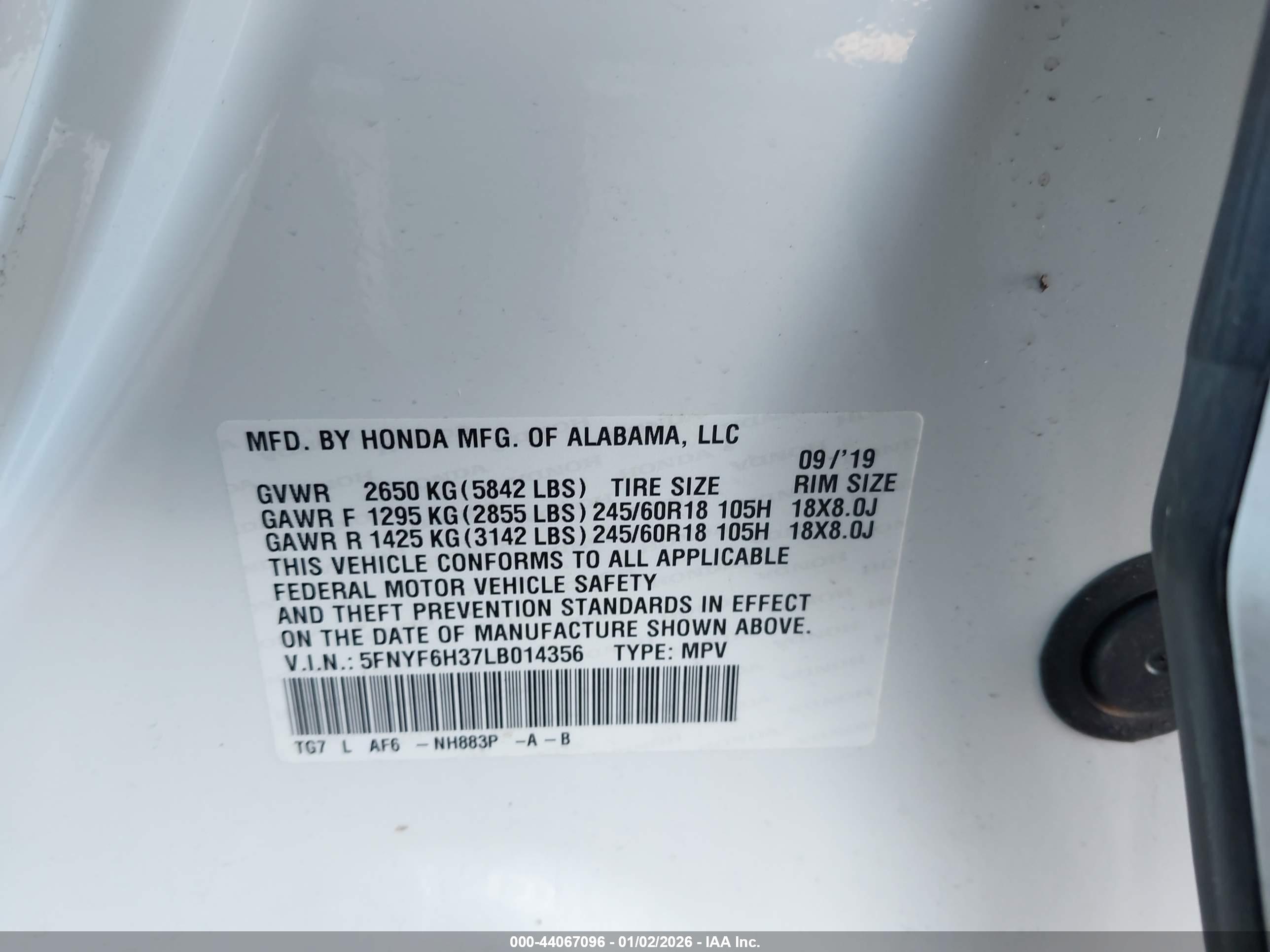 HONDA PILOT image 9