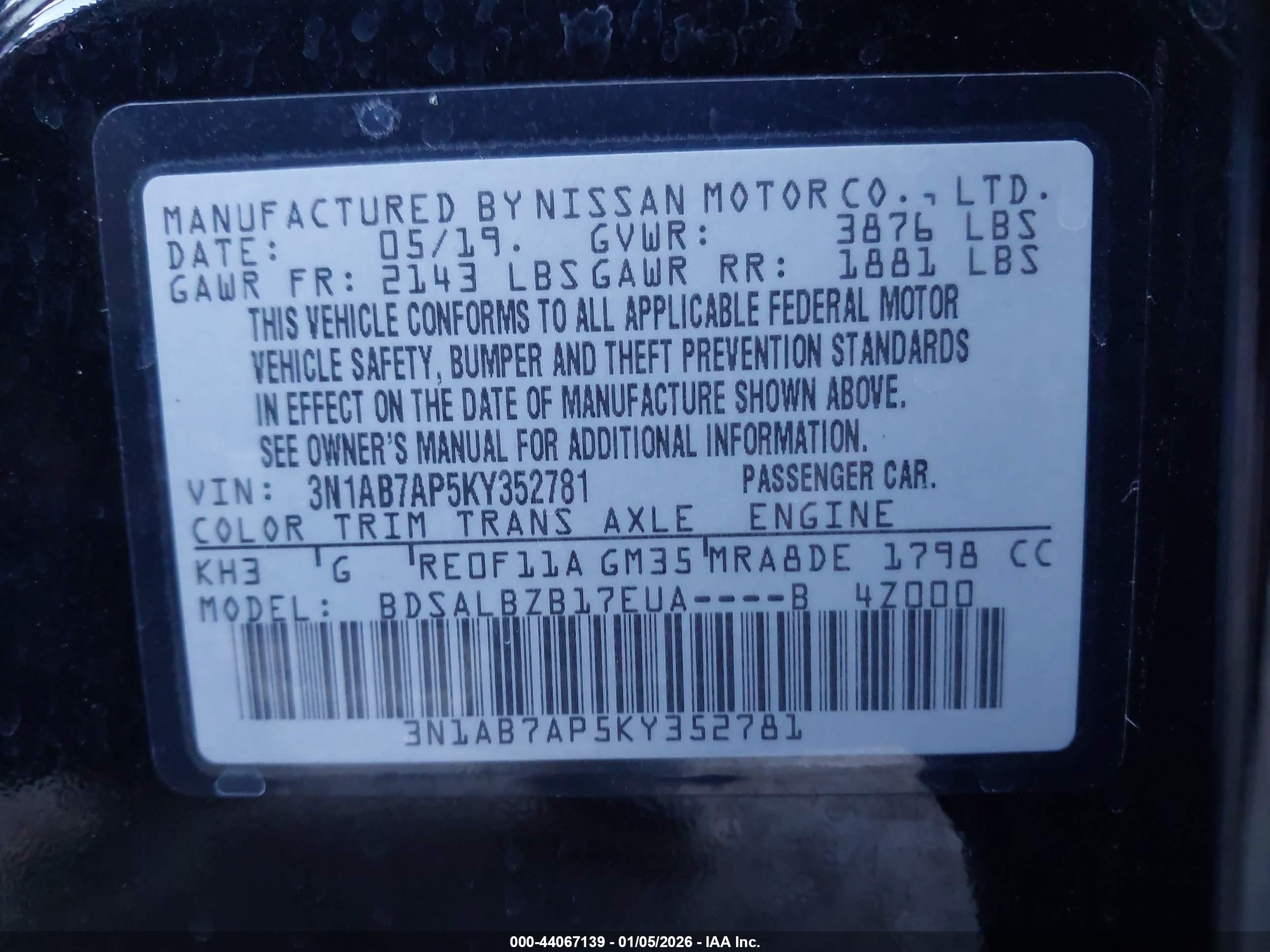 NISSAN SENTRA image 9