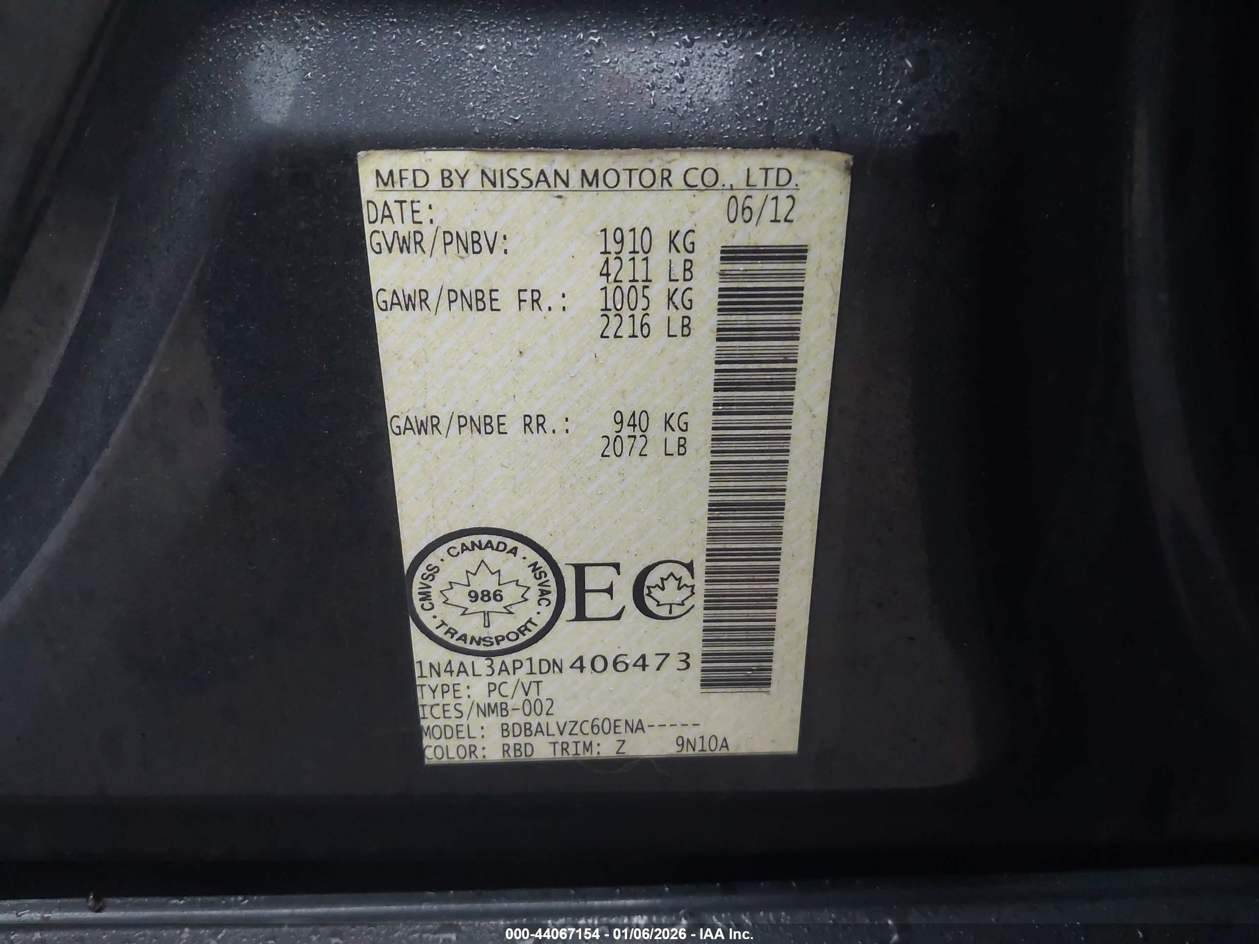 NISSAN ALTIMA image 9