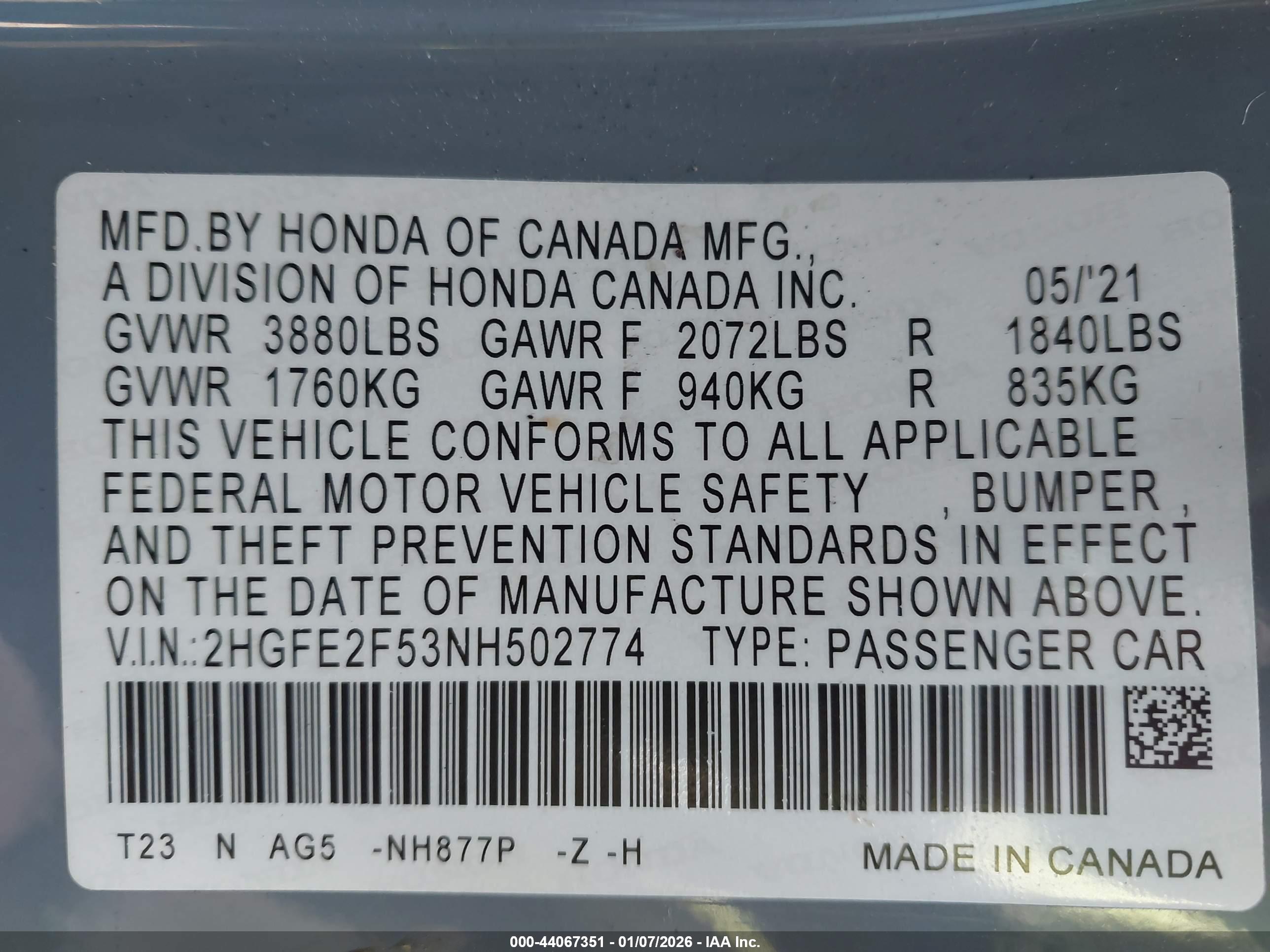 HONDA CIVIC image 9