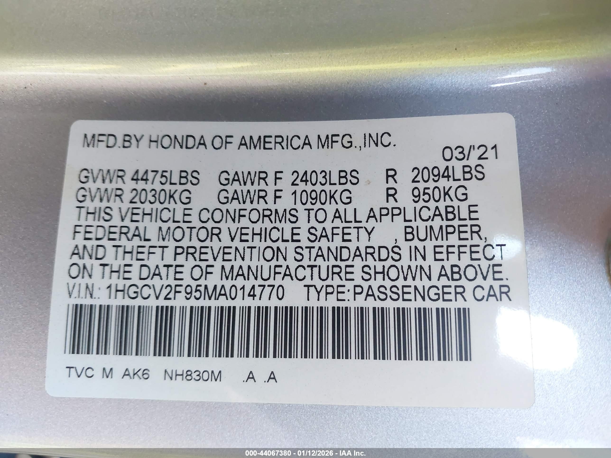 HONDA ACCORD image 9