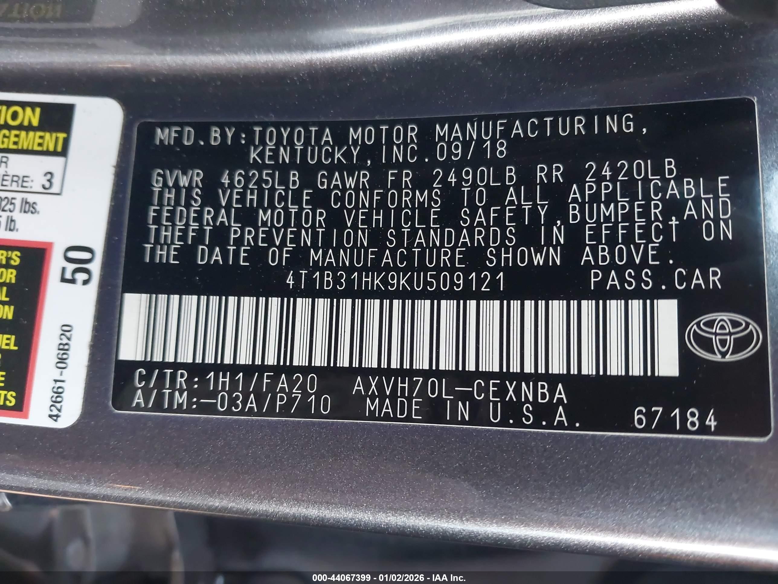 TOYOTA CAMRY image 9