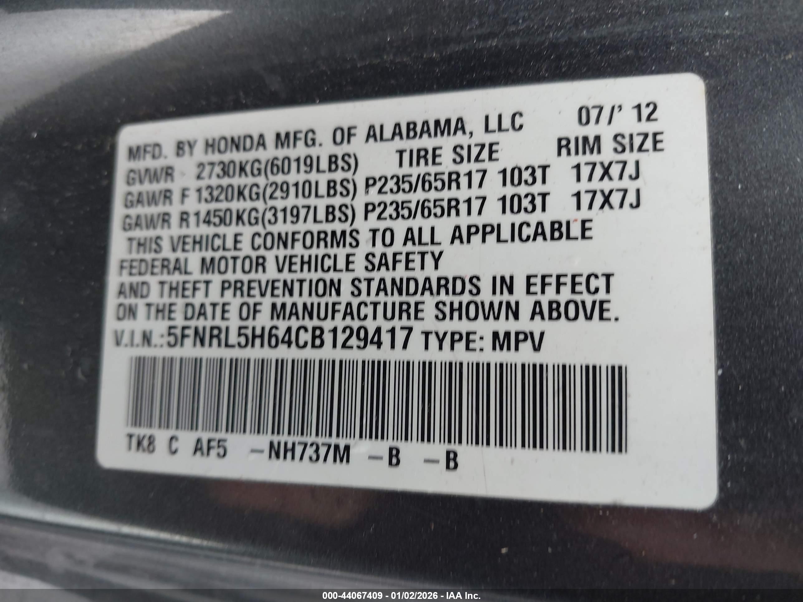 HONDA ODYSSEY image 9