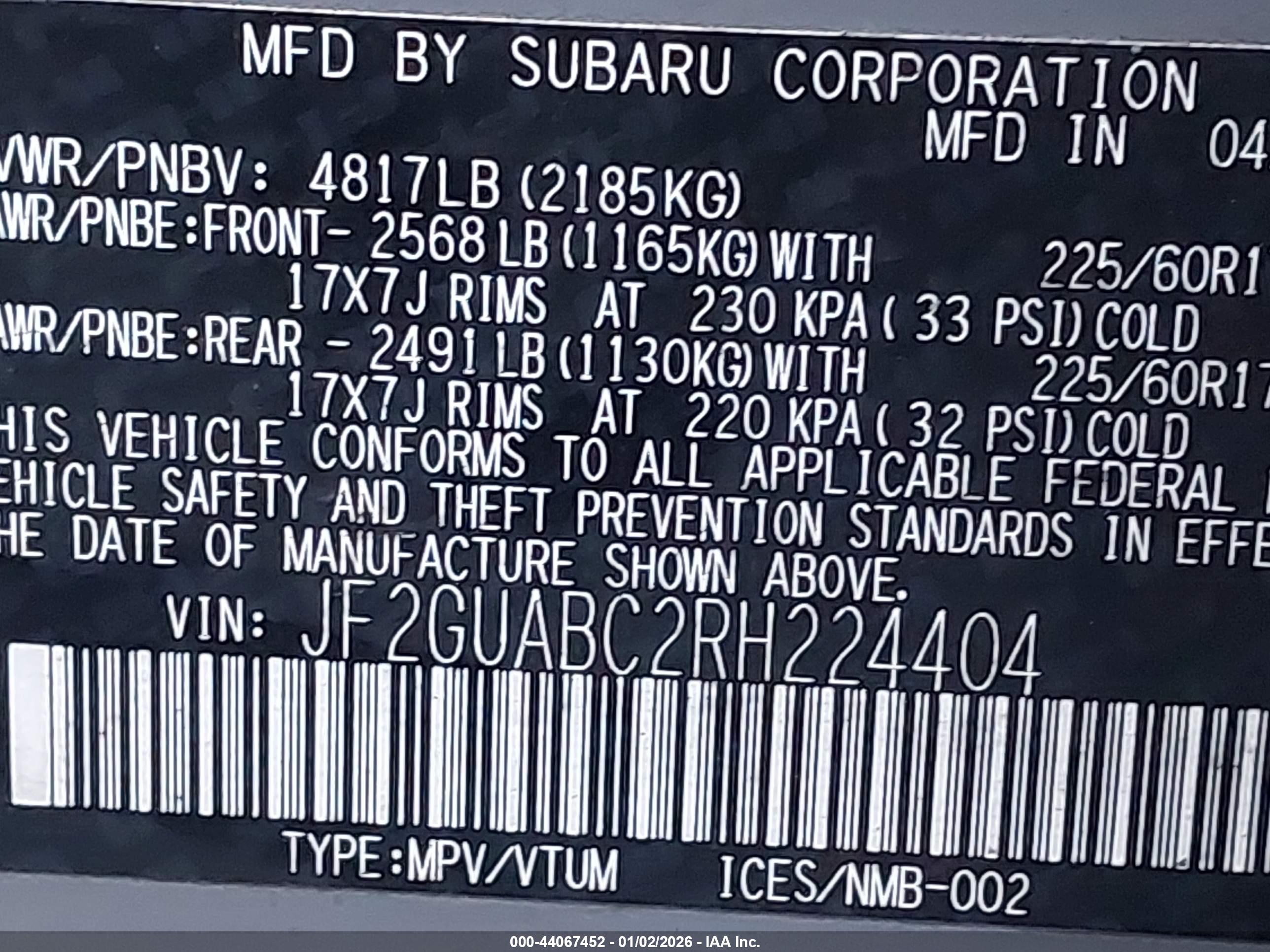 SUBARU CROSSTREK image 9