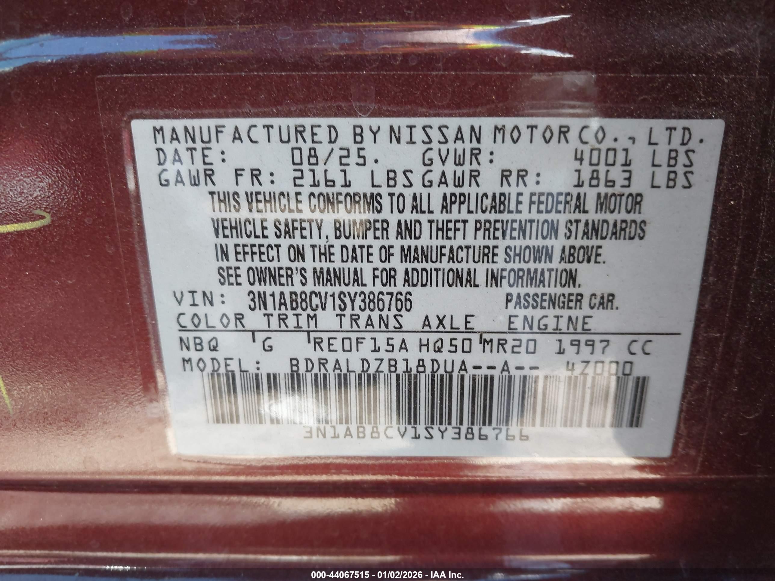 NISSAN SENTRA image 9