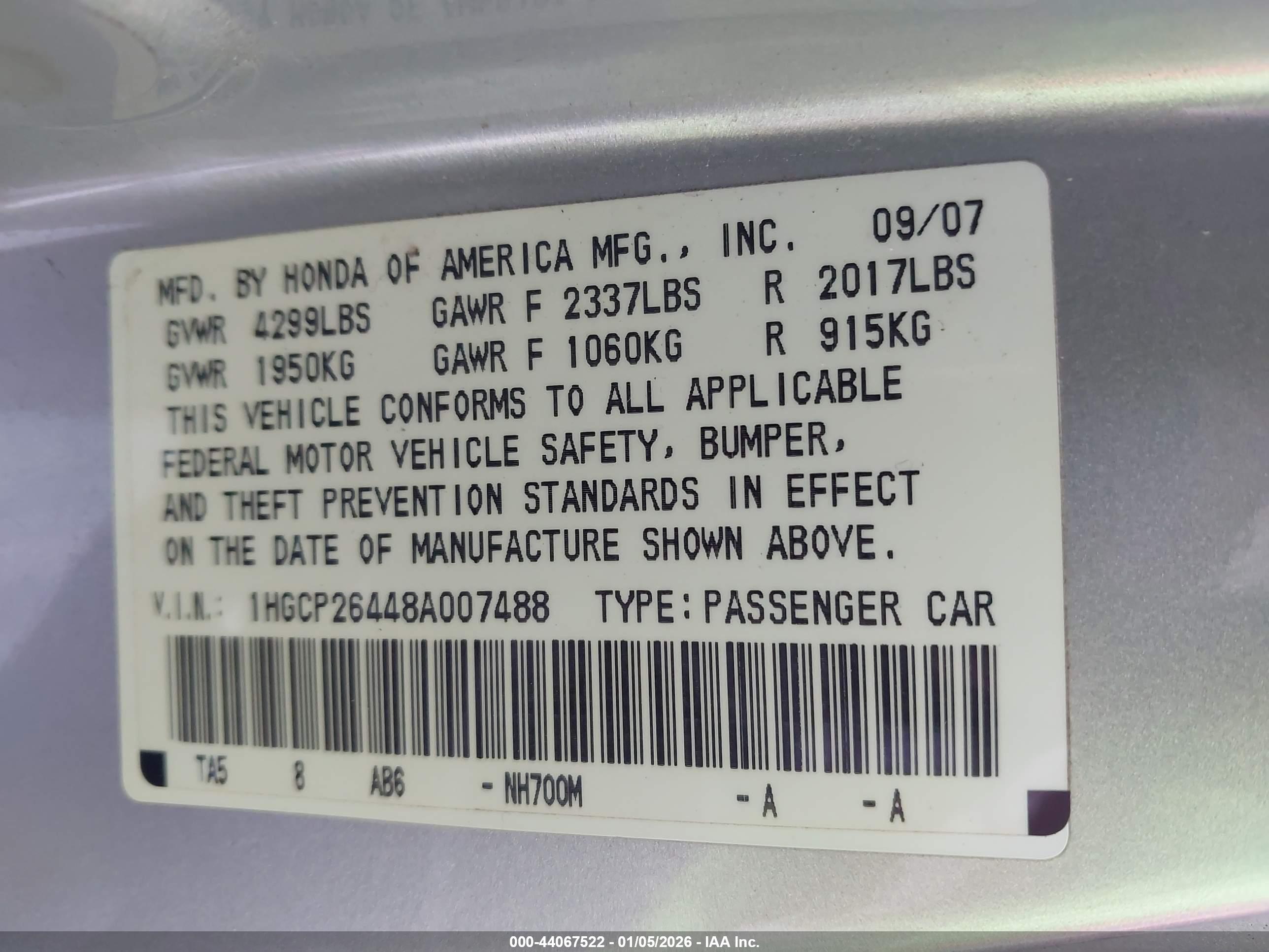 HONDA ACCORD image 9