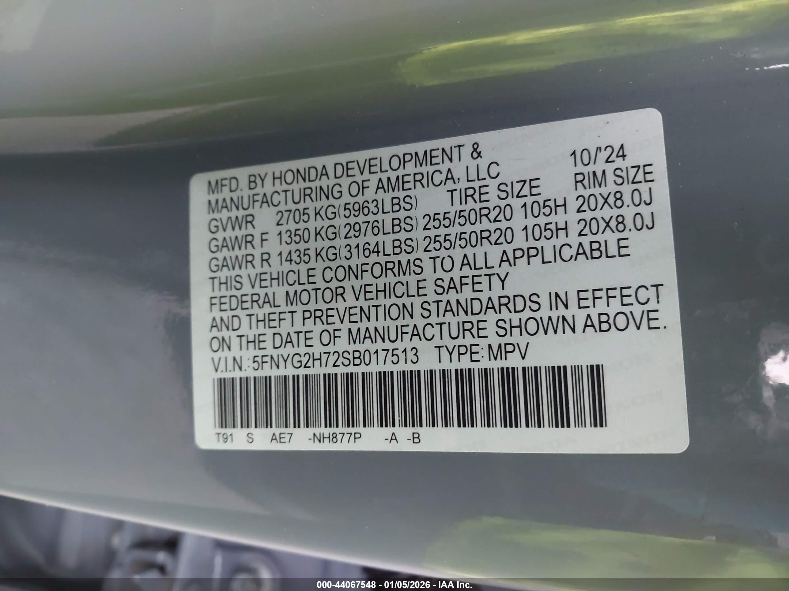 HONDA PILOT image 9