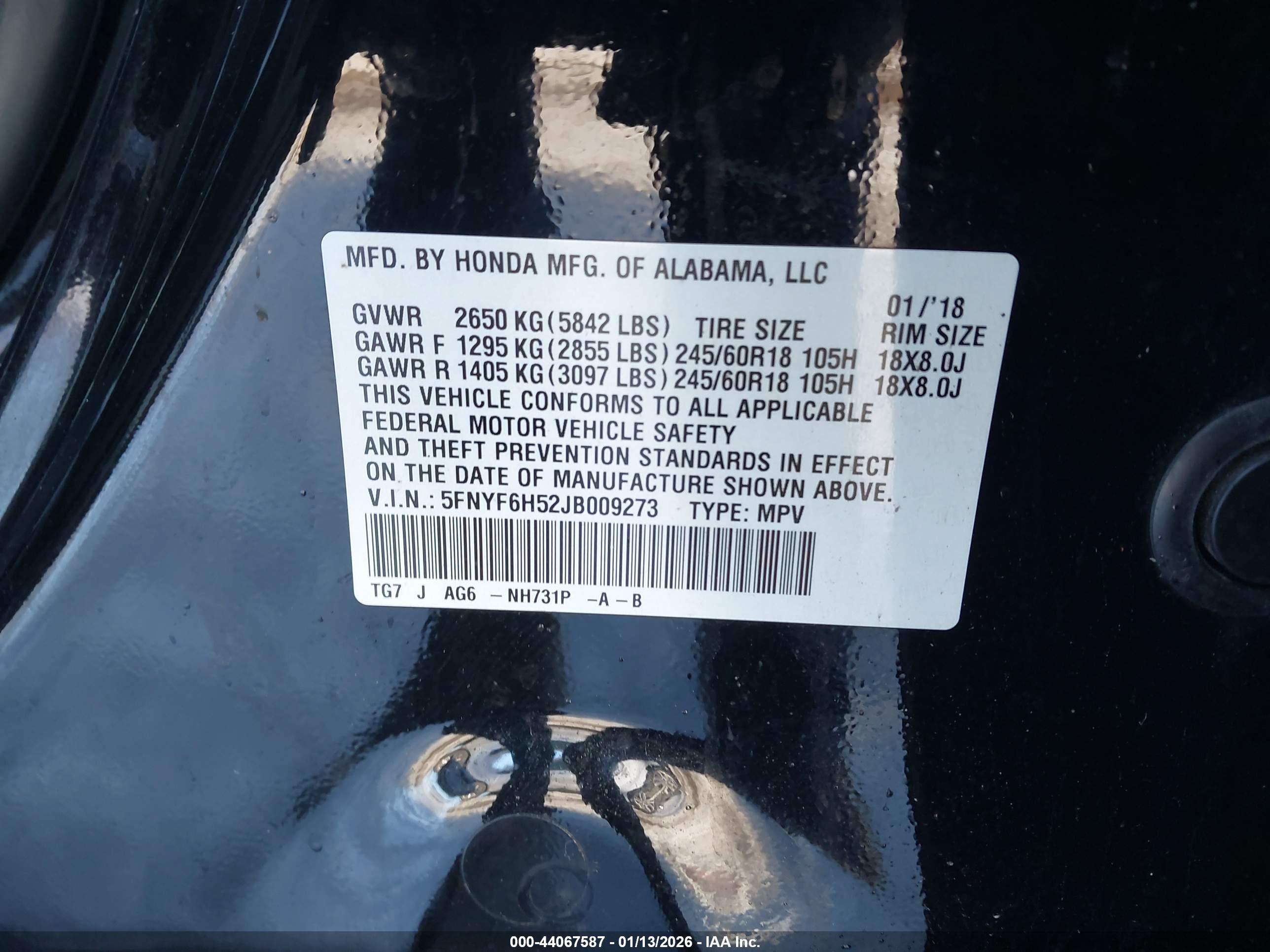 HONDA PILOT image 9