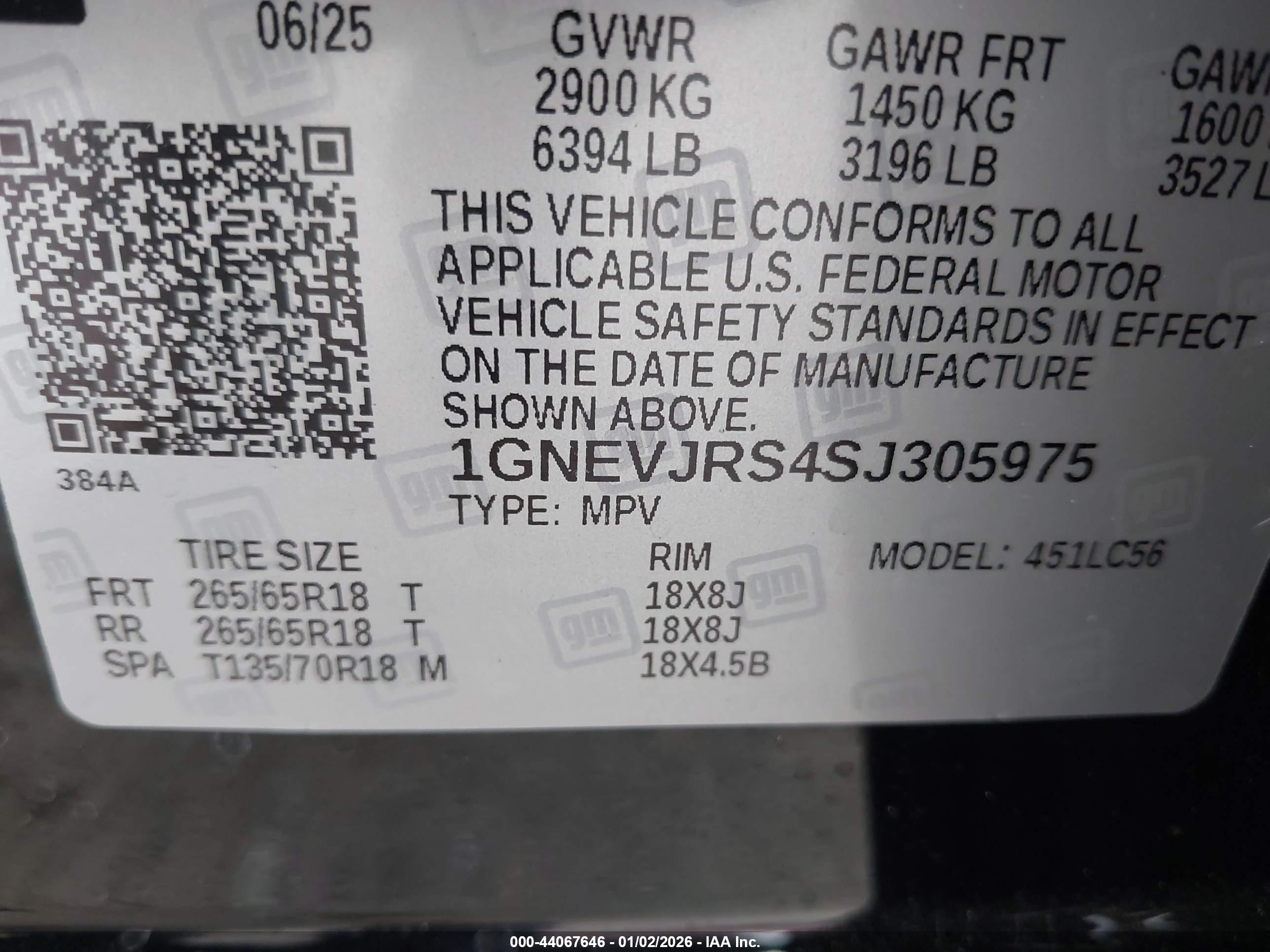 CHEVROLET TRAVERSE image 9