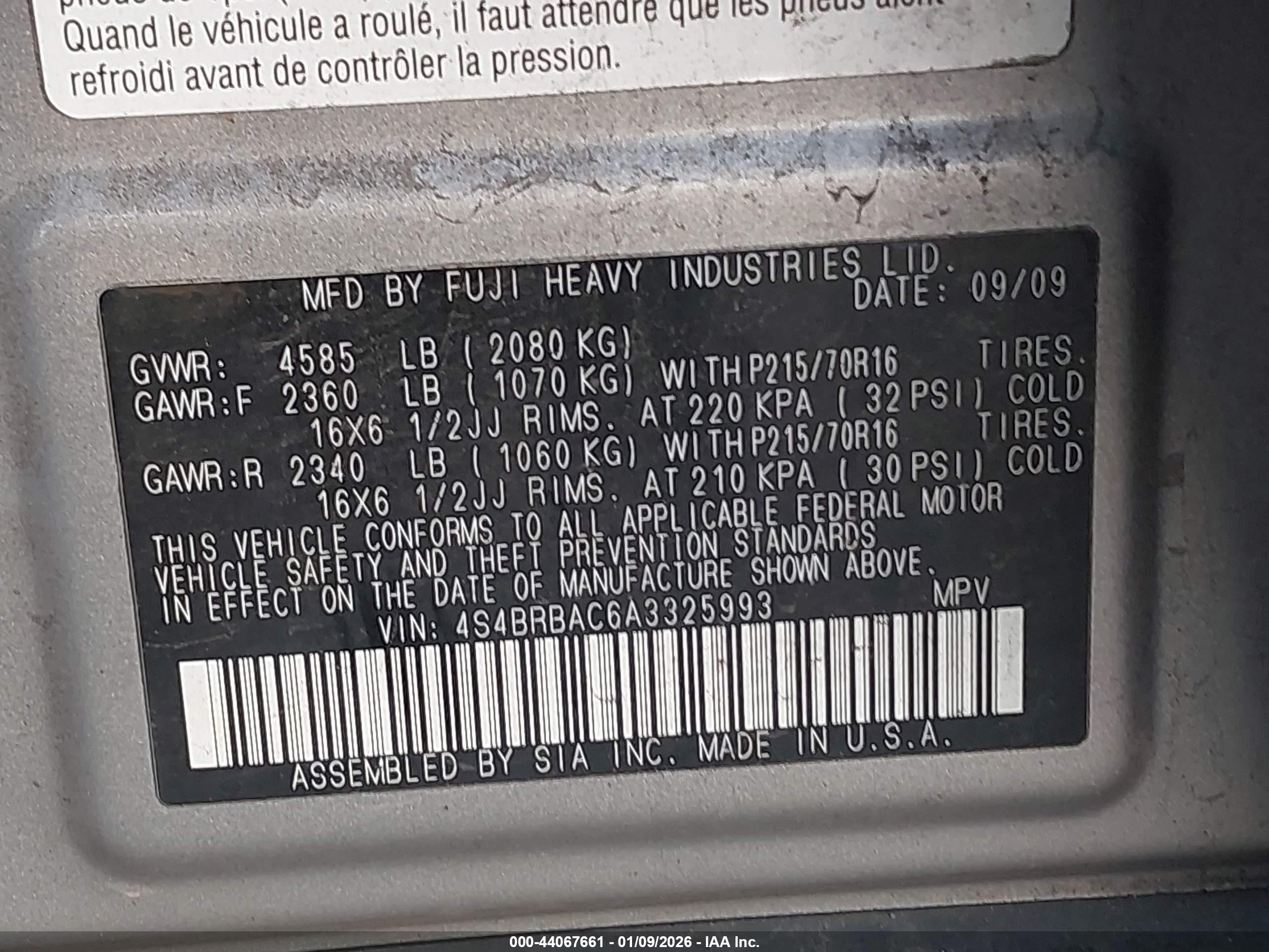 SUBARU OUTBACK image 9