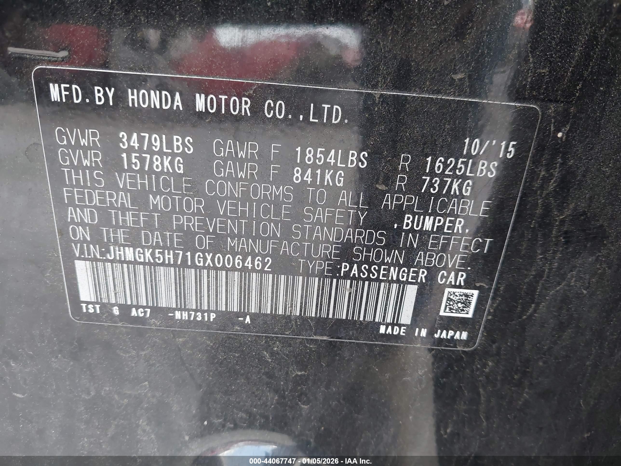HONDA FIT image 9