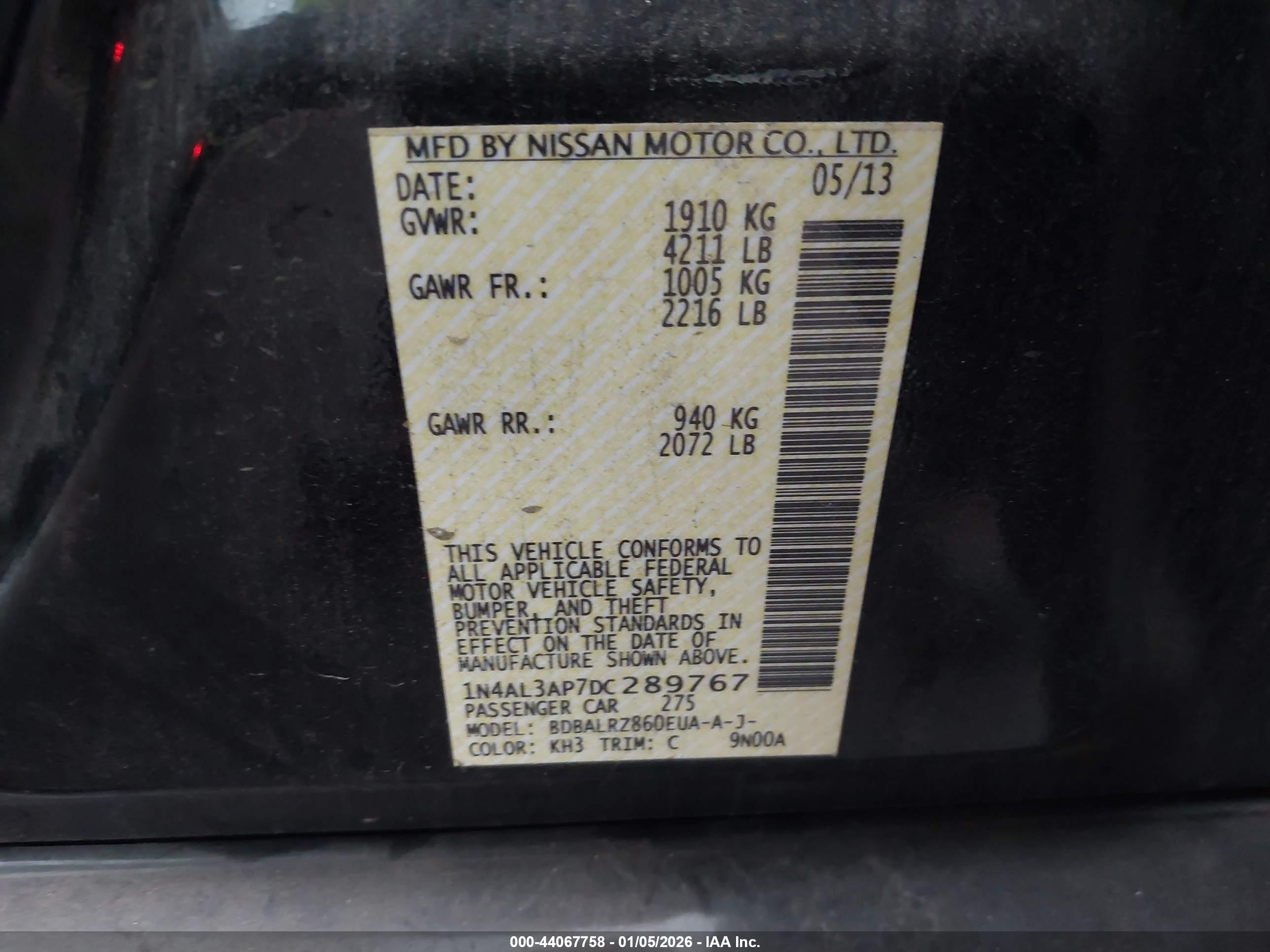 NISSAN ALTIMA image 9