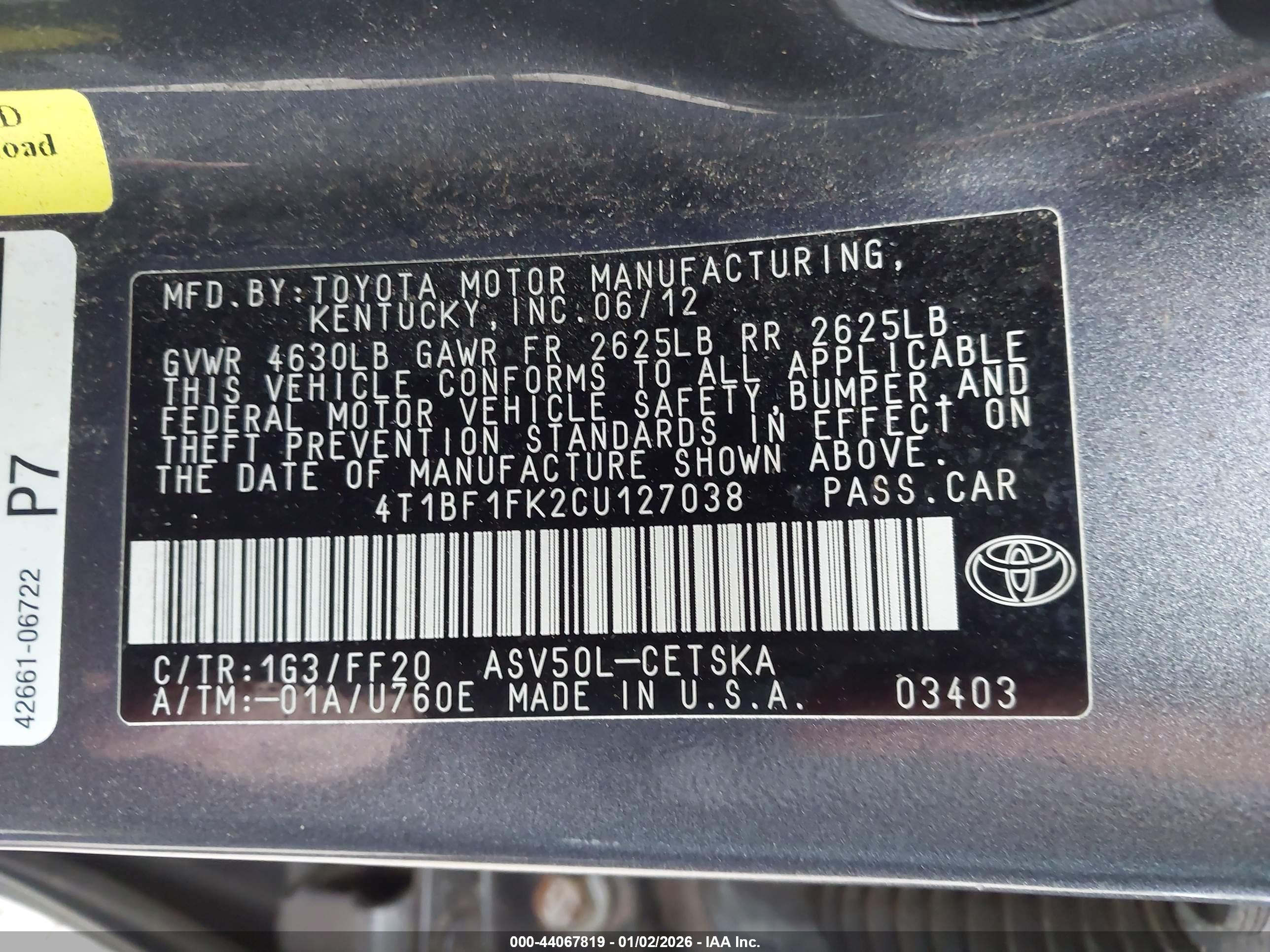 TOYOTA CAMRY image 9