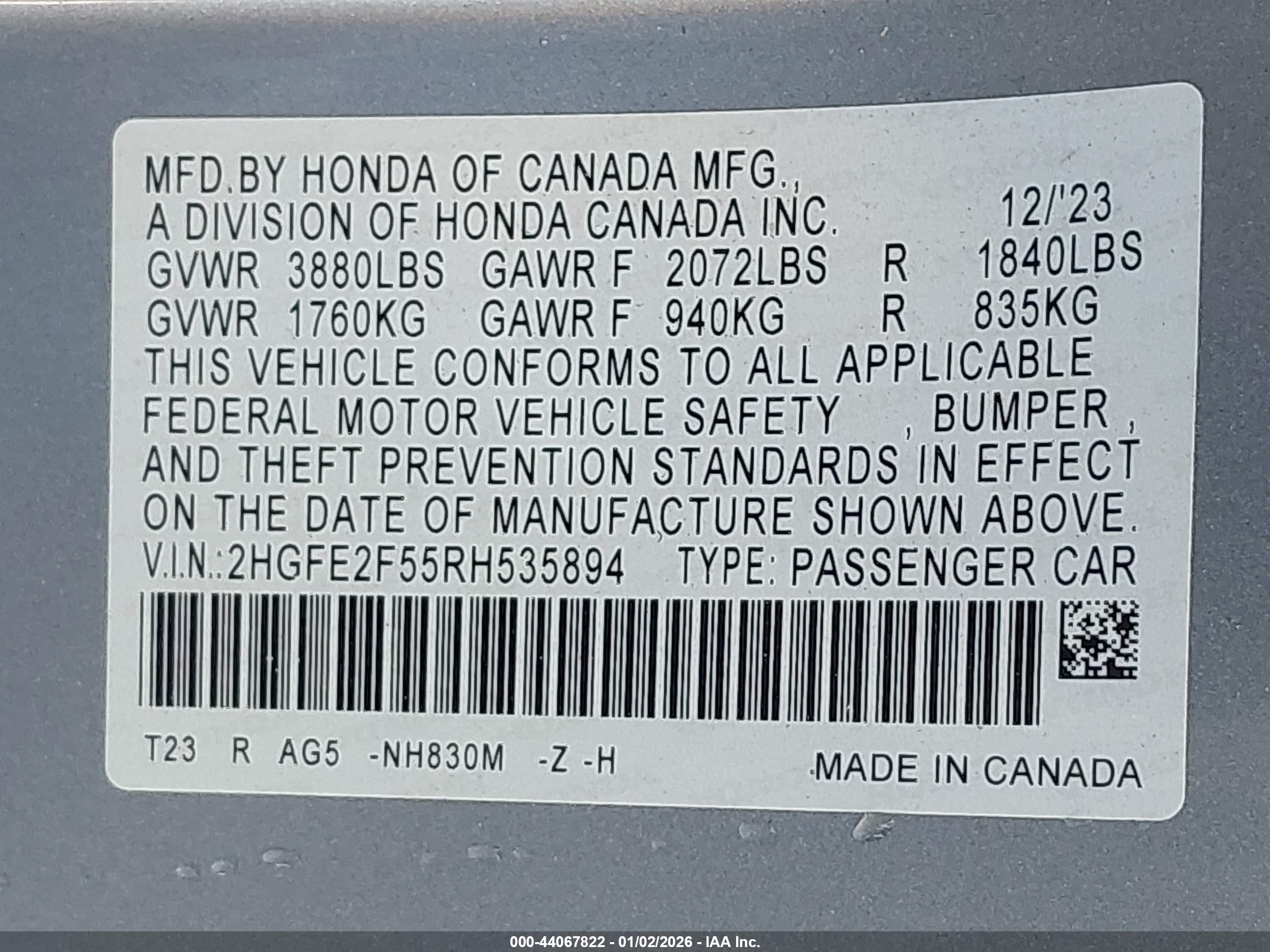 HONDA CIVIC image 9