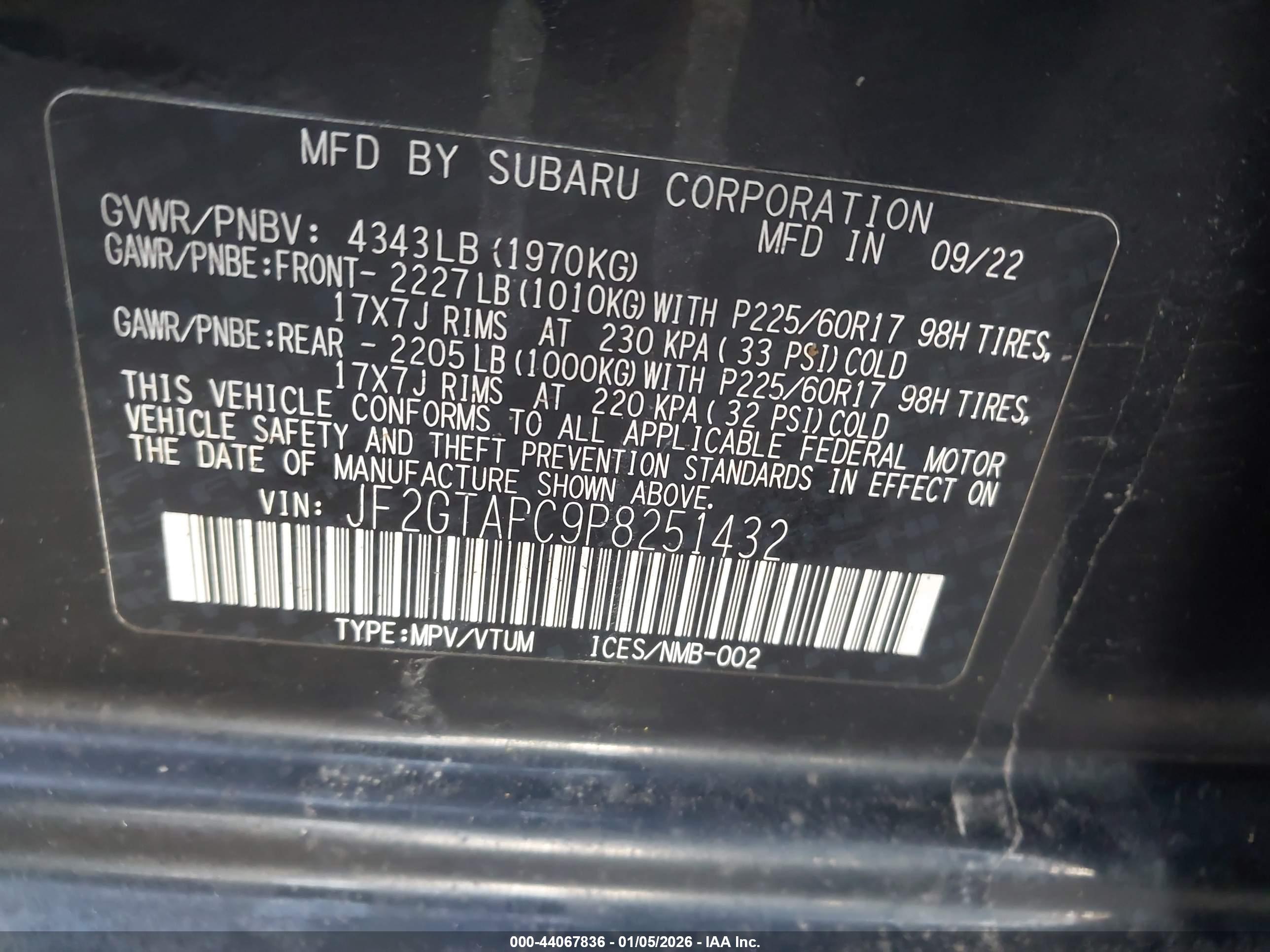 SUBARU CROSSTREK image 9