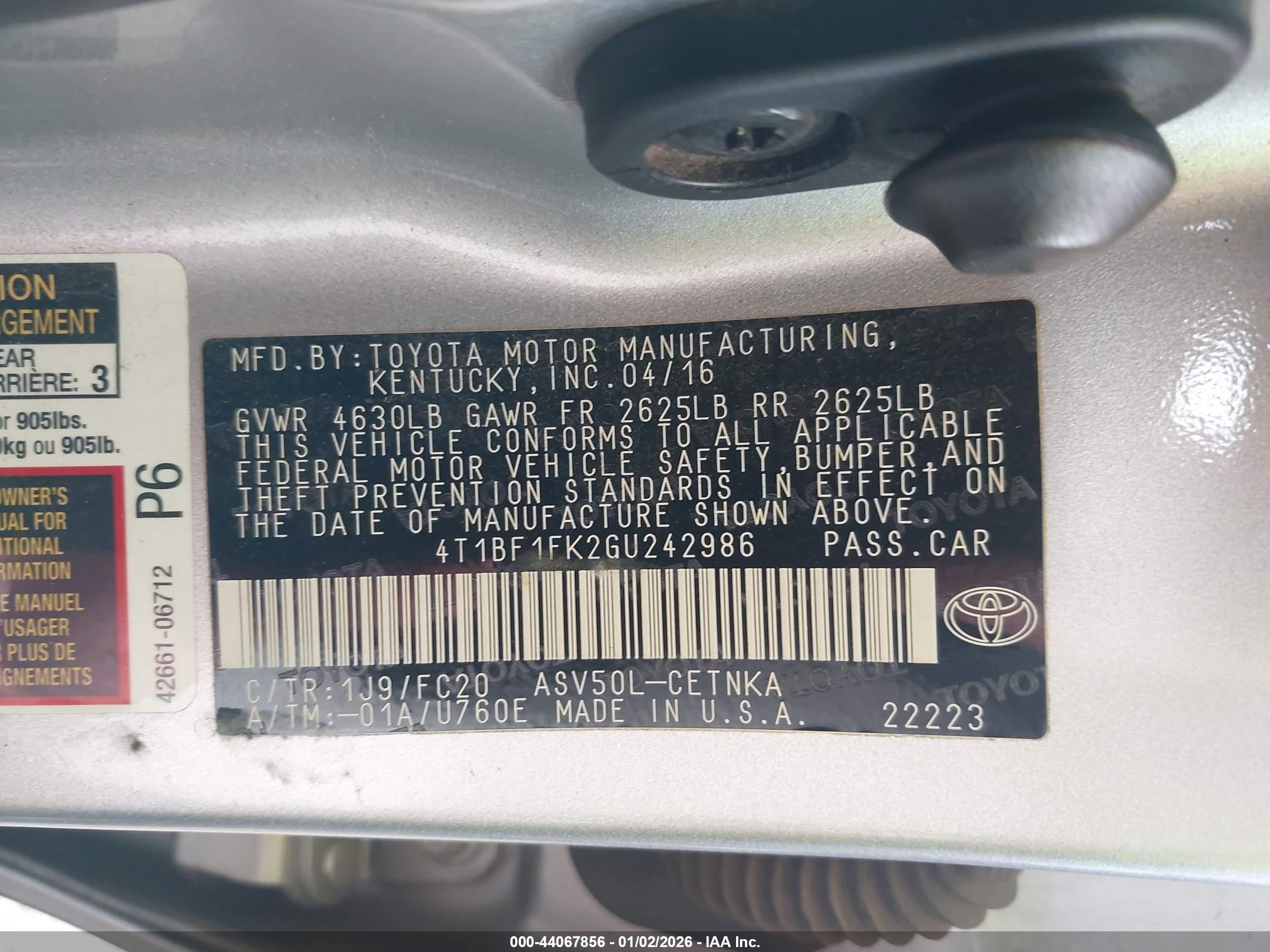 TOYOTA CAMRY image 9