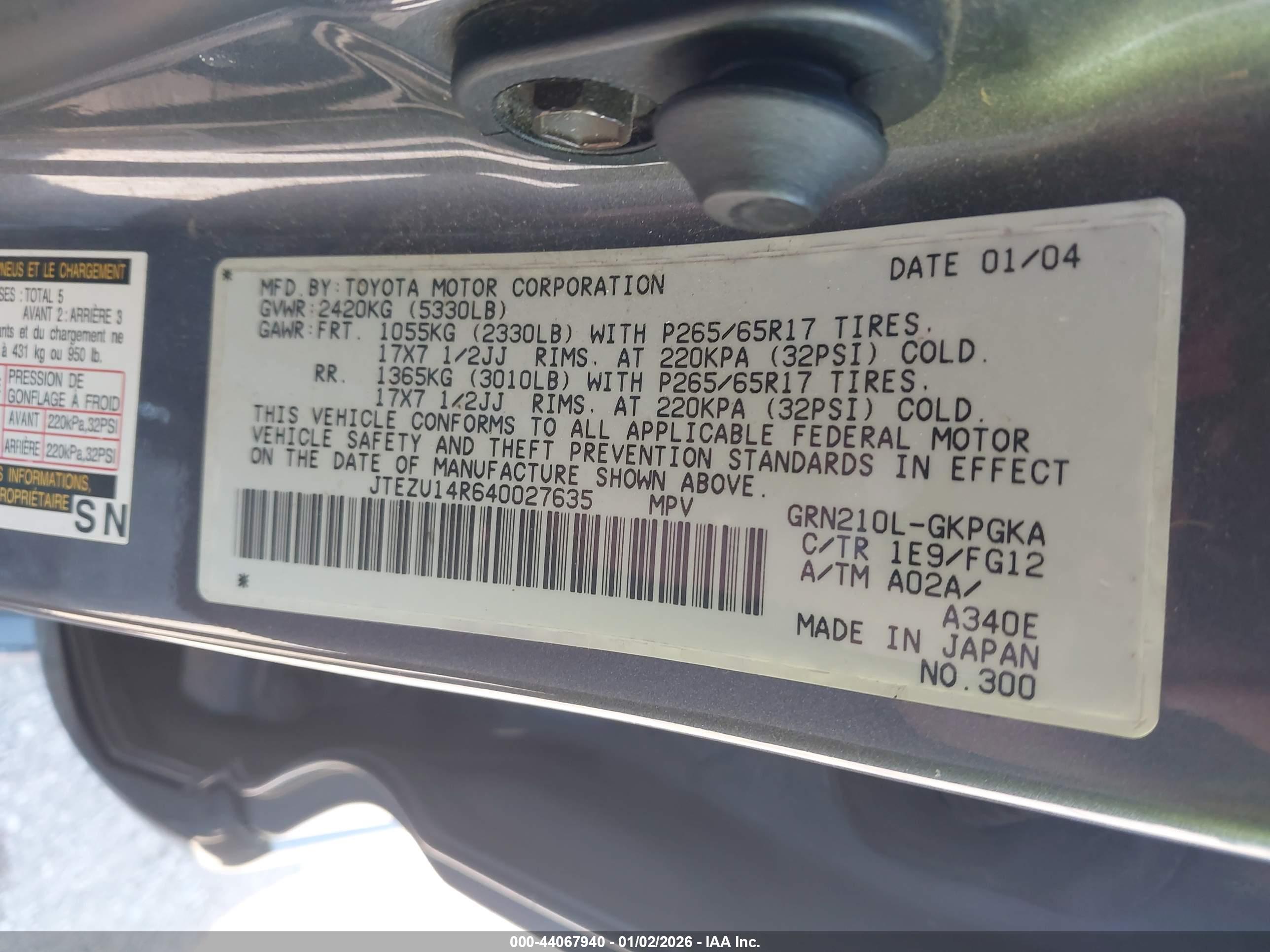 TOYOTA 4RUNNER image 9